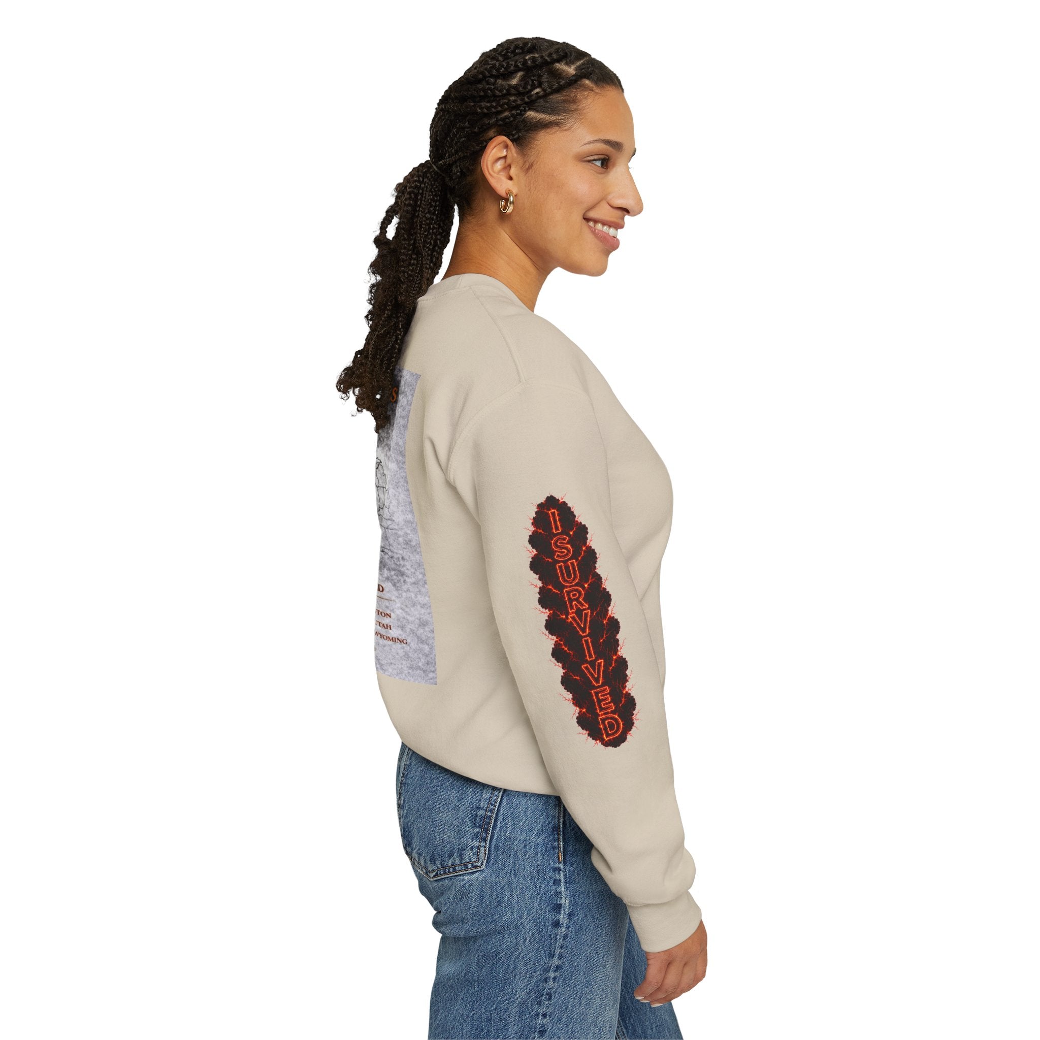 I Survived 2020 — Director's Cut S2:E4 "Western U.S. Wildfire Season" | Mid-Season Finale Pt. 1 | Wildfire Edition Memorial Unisex Heavy Blend™ Crewneck Sweatshirt