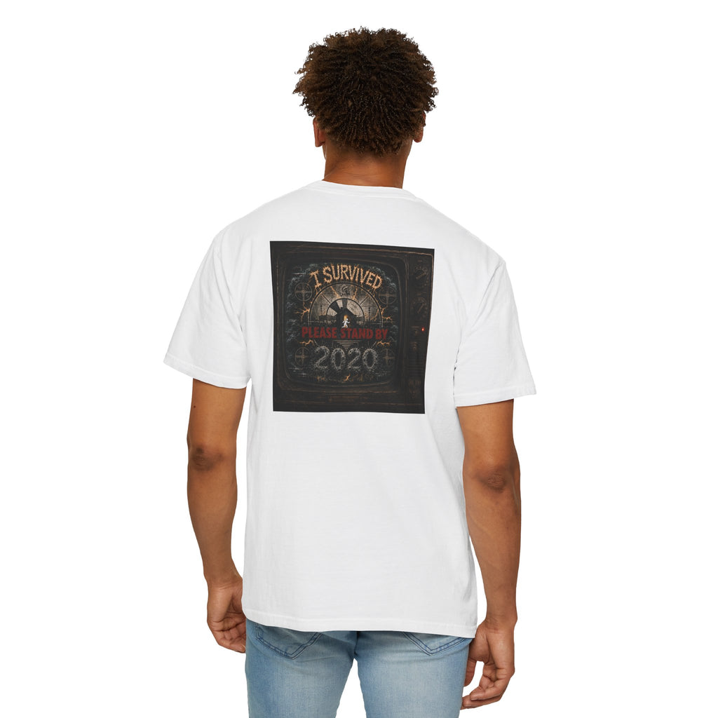 I Survived 2020 — "Please Stand By" Test Pattern Tee Summer Premier Unisex Garment-Dyed T-shirt