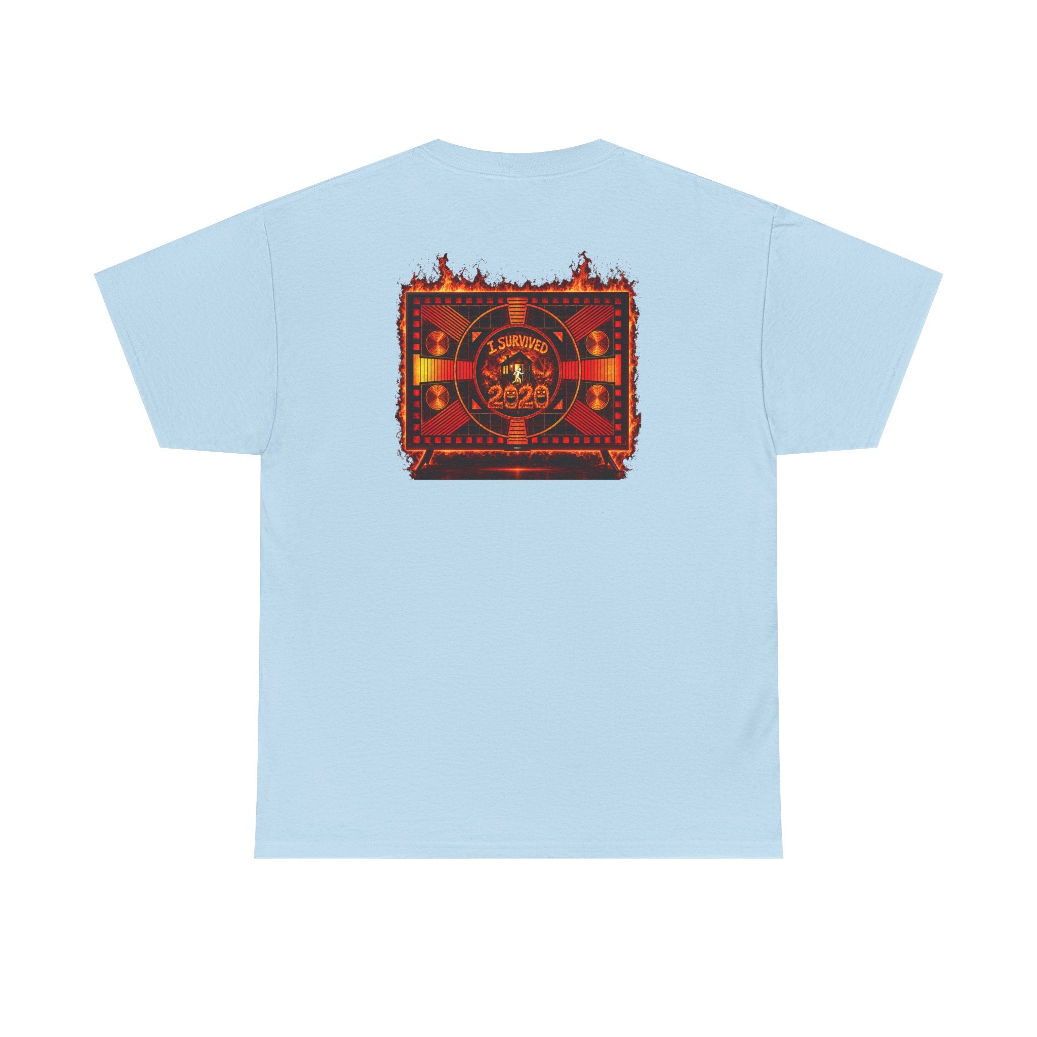 I Survived 2020 — "Please Stand By" Test Pattern Tee Wildfire Signal Edition Summer Premiere Unisex Heavy Cotton Tee