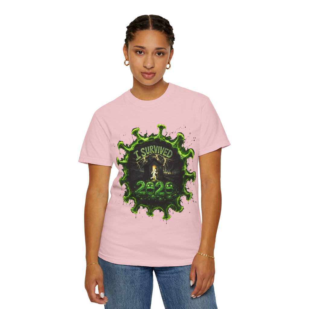 I Survived 2020 — Director's Cut S1:E4 "Mask Madness Mayhem Moment" | Pandemic Edition Unisex Garment-Dyed T-shirt