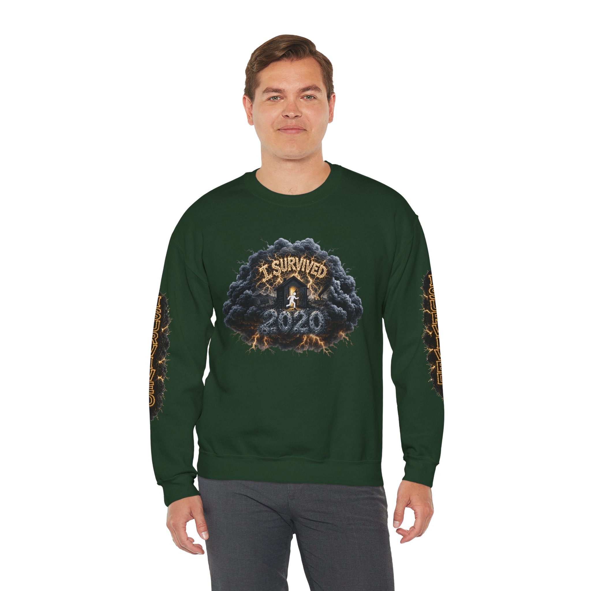 I Survived 2020 — Director's Cut Original Design Teaser Tee | Season 1 Premiere Drop Unisex Heavy Blend™ Crewneck Sweatshirt (SPECIAL EDITION)