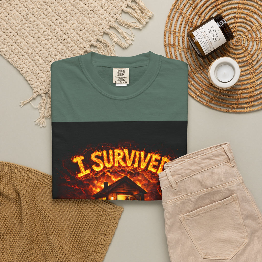 I Survived 2020 — WILDFIRES S2:E4: "Western U.S. Wildfire Season" Memorial Unisex Garment-Dyed T-shirt