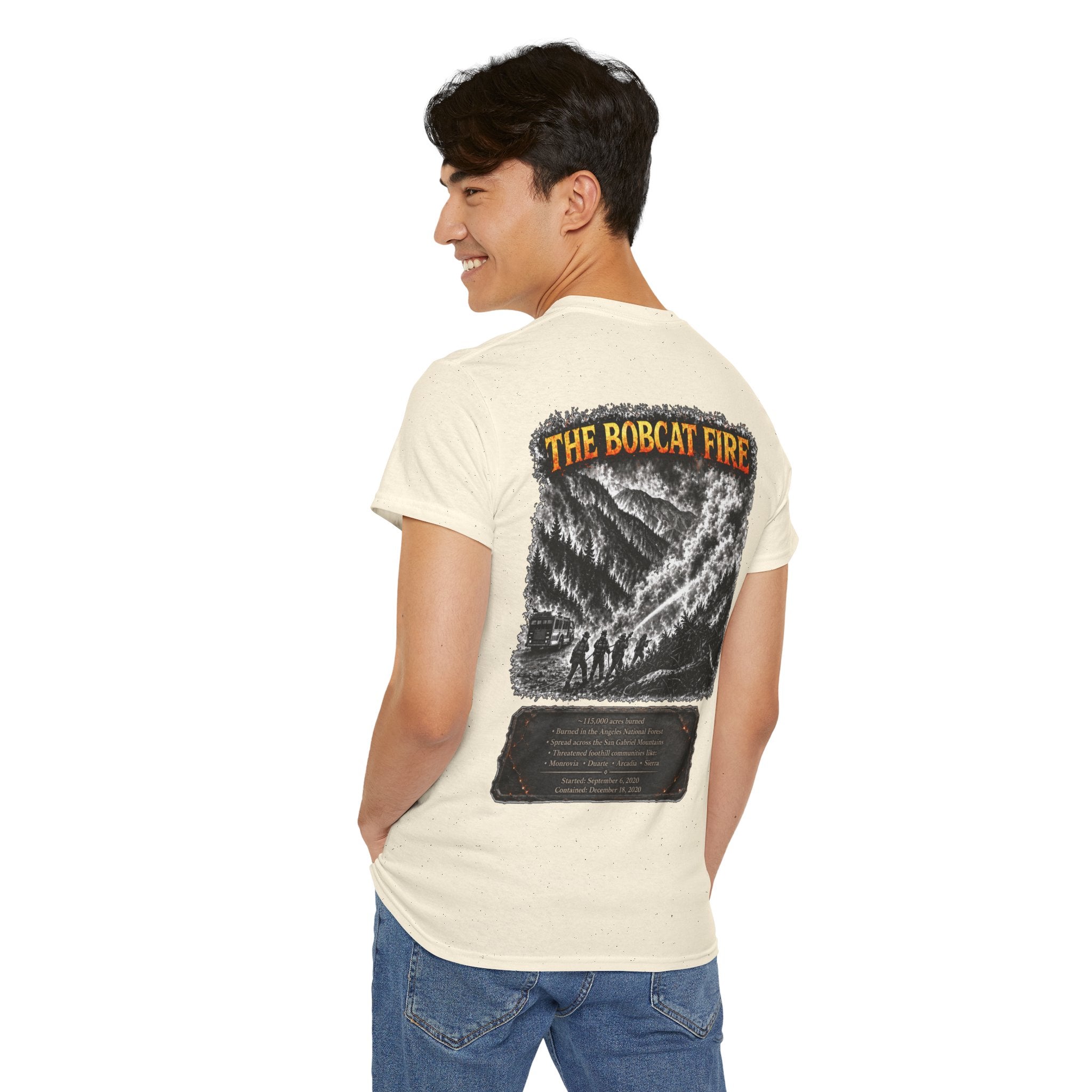 I Survived 2020 — WILDFIRES S2:E2: "The Bobcat Fire" Memorial Unisex Heavy Cotton Tee