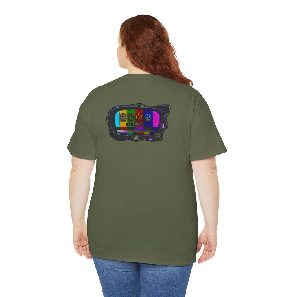 I Survived 2020 — "No Signal" Test Pattern Tee Alien Broadcast Finale Summer Premiere Unisex Heavy Cotton Tee