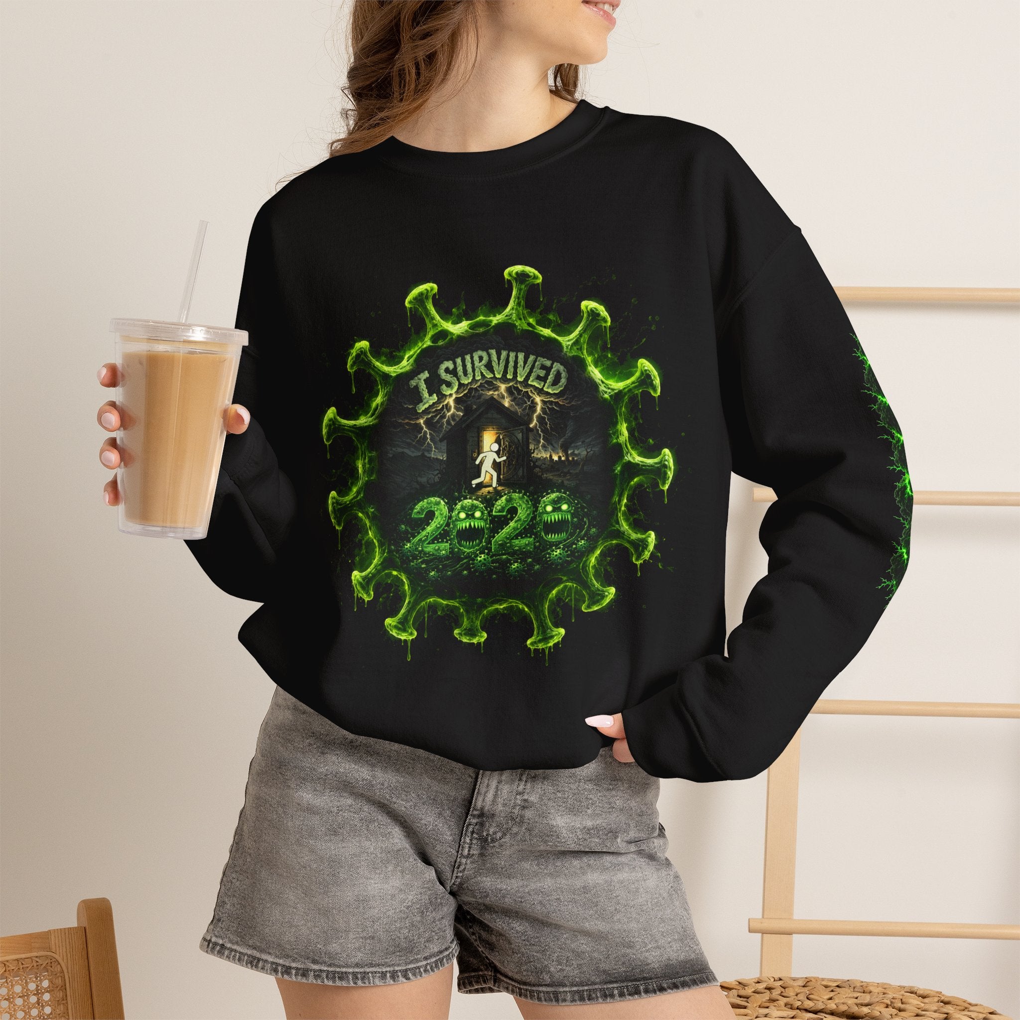 I Survived 2020 — Director's Cut S1:E2 "The Coming of COVID" | Pandemic Edition Unisex Heavy Blend™ Crewneck Sweatshirt