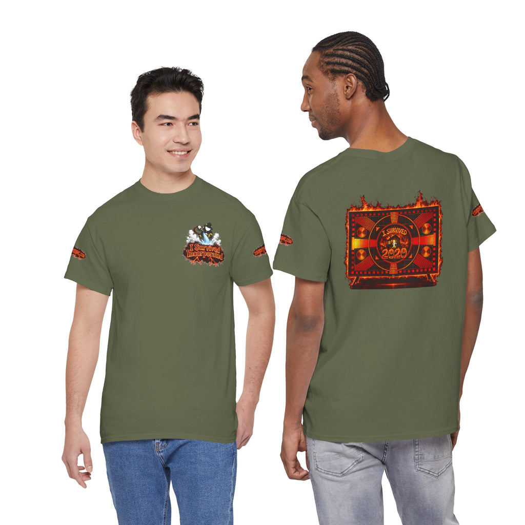 I Survived 2020 — "Please Stand By" Test Pattern Tee Wildfire Signal Special Edition Summer Premiere Unisex Heavy Cotton Tee