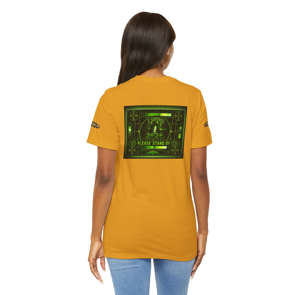 I Survived 2020 — "Please Stand By" Test Pattern Toxic Signal Tee Special Edition Summer Premiere Unisex Jersey Short Sleeve Tee