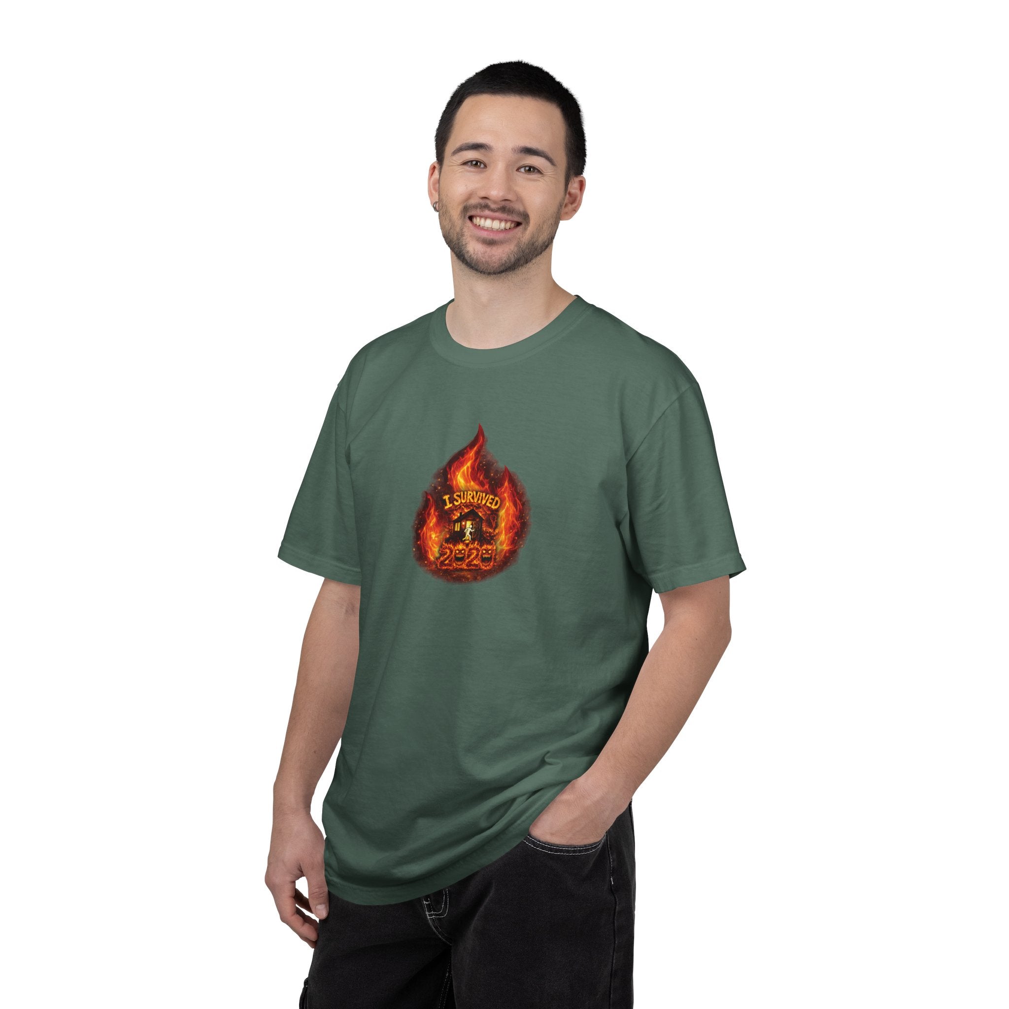 I Survived 2020 — WILDFIRES S2:E4: Director's Cut "Western U.S. Wildfire Season" Memorial Unisex Garment-Dyed T-shirt
