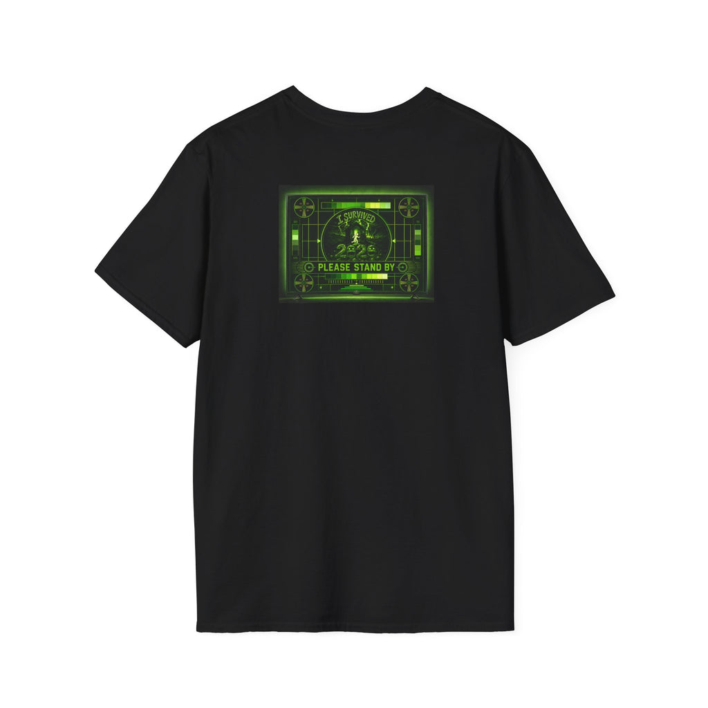 I Survived 2020 — "Please Stand By" Test Pattern Toxic Signal Tee Summer Premiere Unisex Softstyle T-Shirt