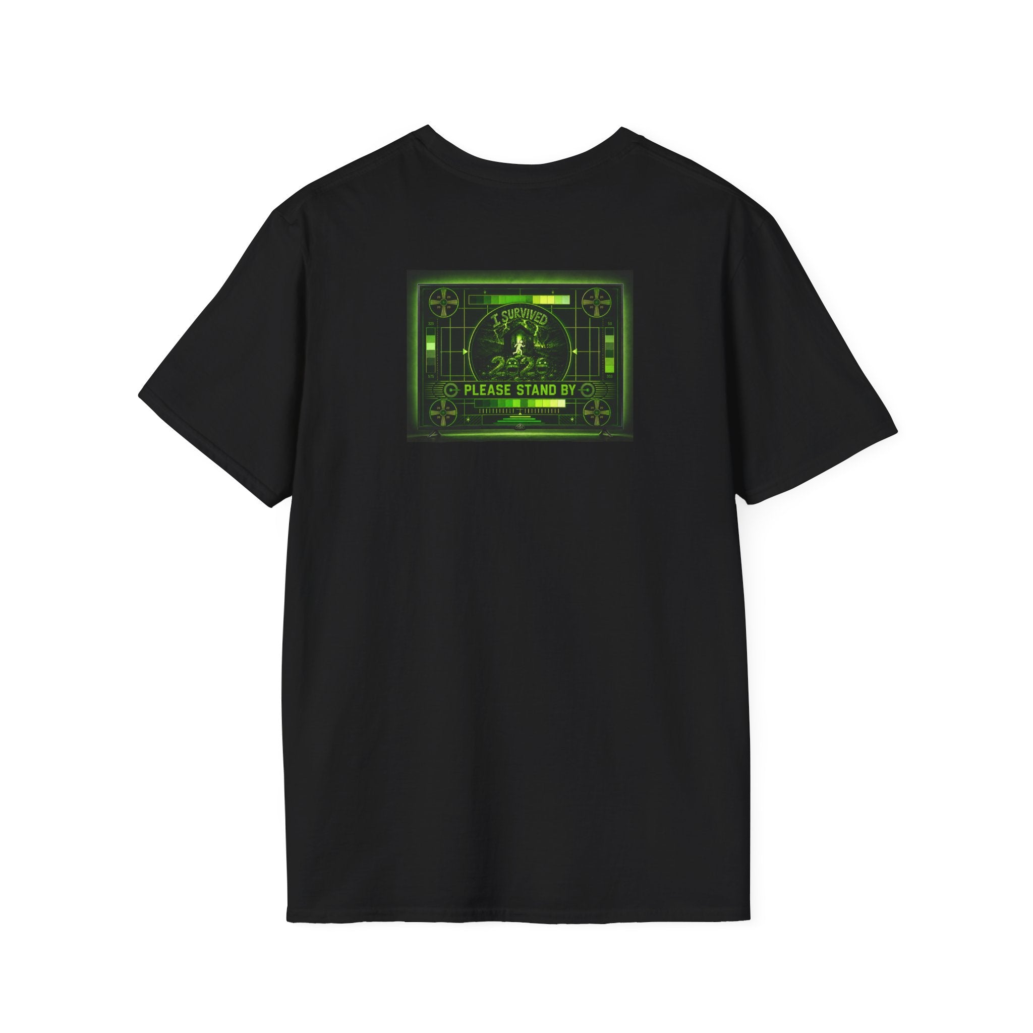 I Survived 2020 — "Please Stand By" Test Pattern Toxic Signal Tee Summer Premiere Unisex Softstyle T-Shirt