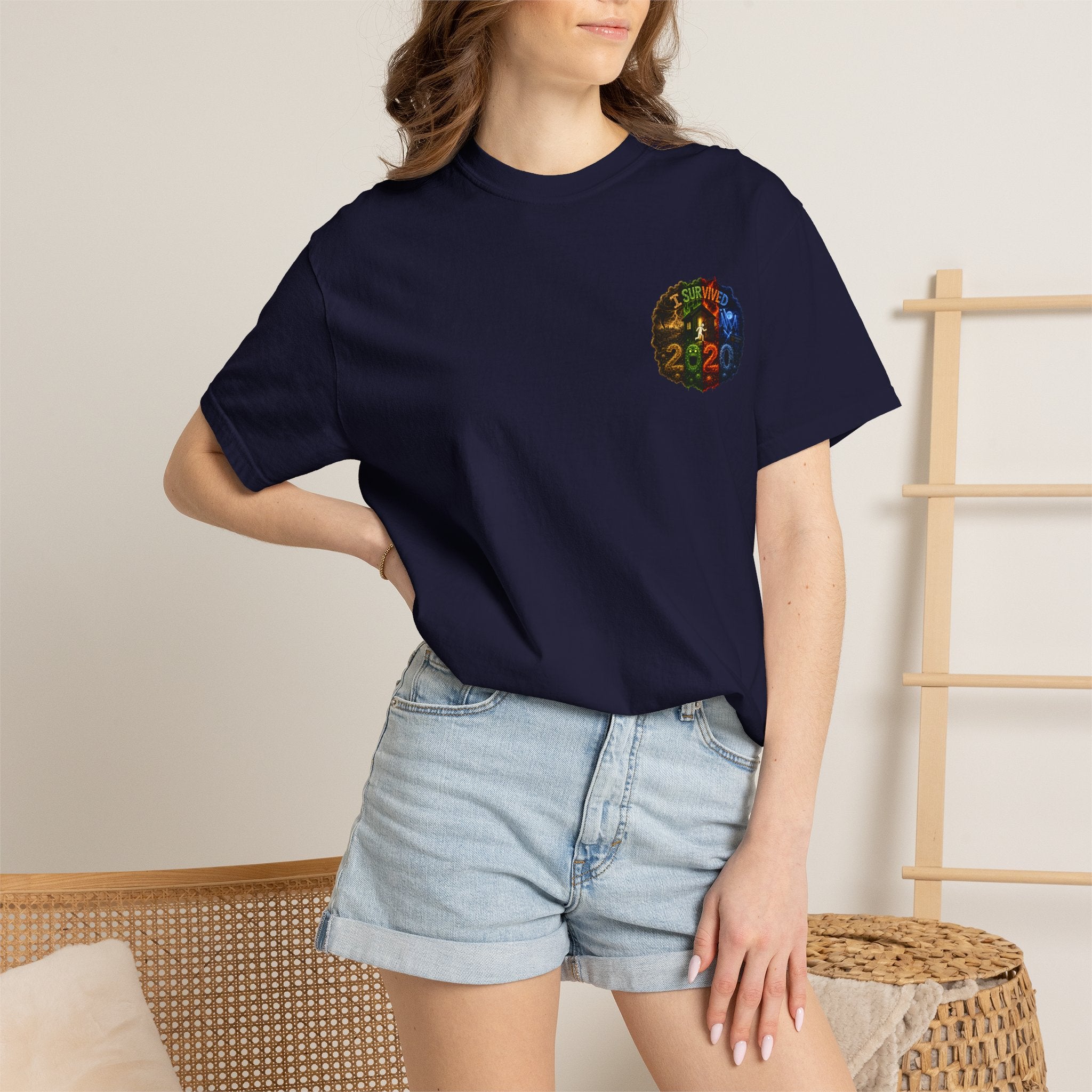 I Survived 2020 — "No Signal" Test Pattern Tee Alien Broadcast Finale Summer Premiere Unisex Garment-Dyed T-shirt