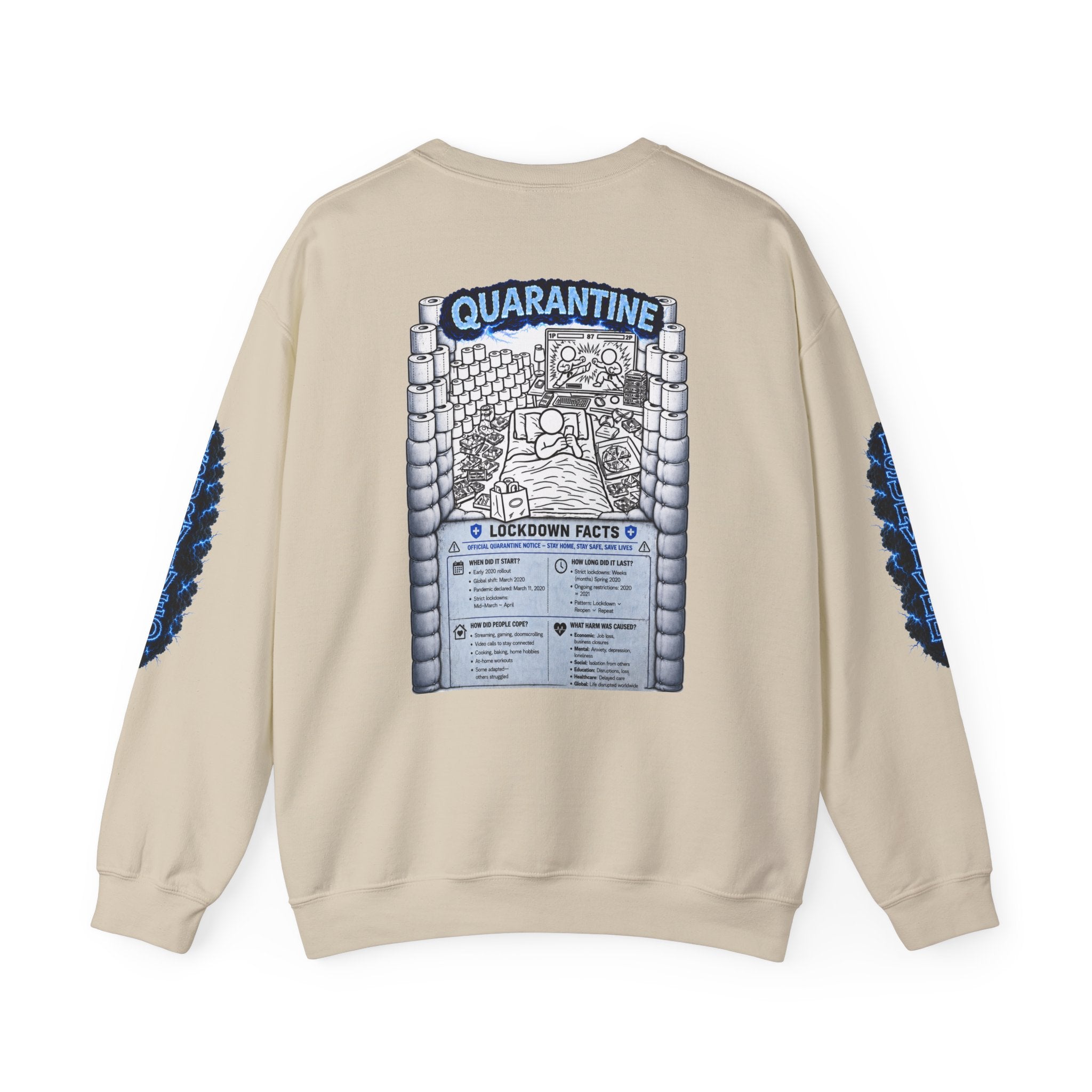 I Survived 2020 —  LOCKDOWN S3:E1: Director's Cut Special Edition "Quarantine" Unisex Heavy Blend™ Crewneck Sweatshirt