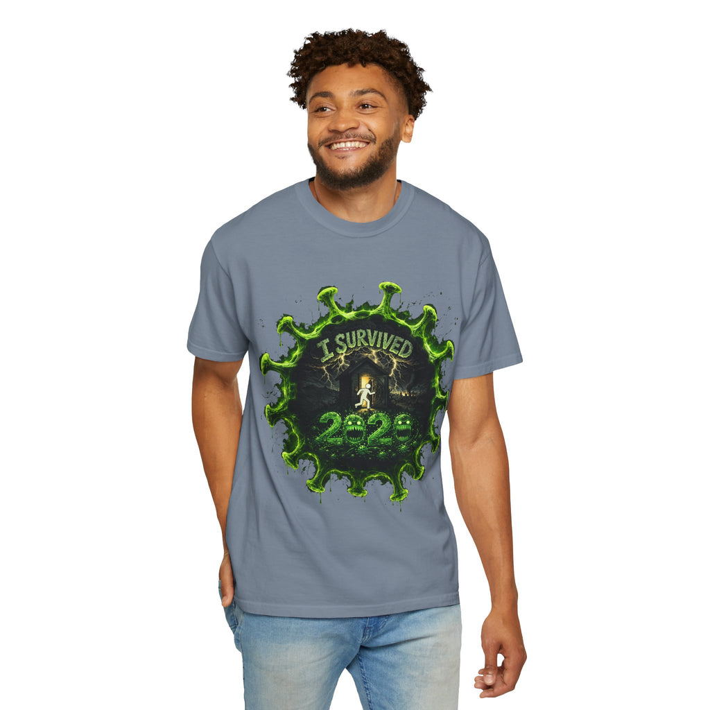 I Survived 2020 — Director's Cut S1:E4 "Mask Madness Mayhem Moment" | Pandemic Edition Unisex Garment-Dyed T-shirt