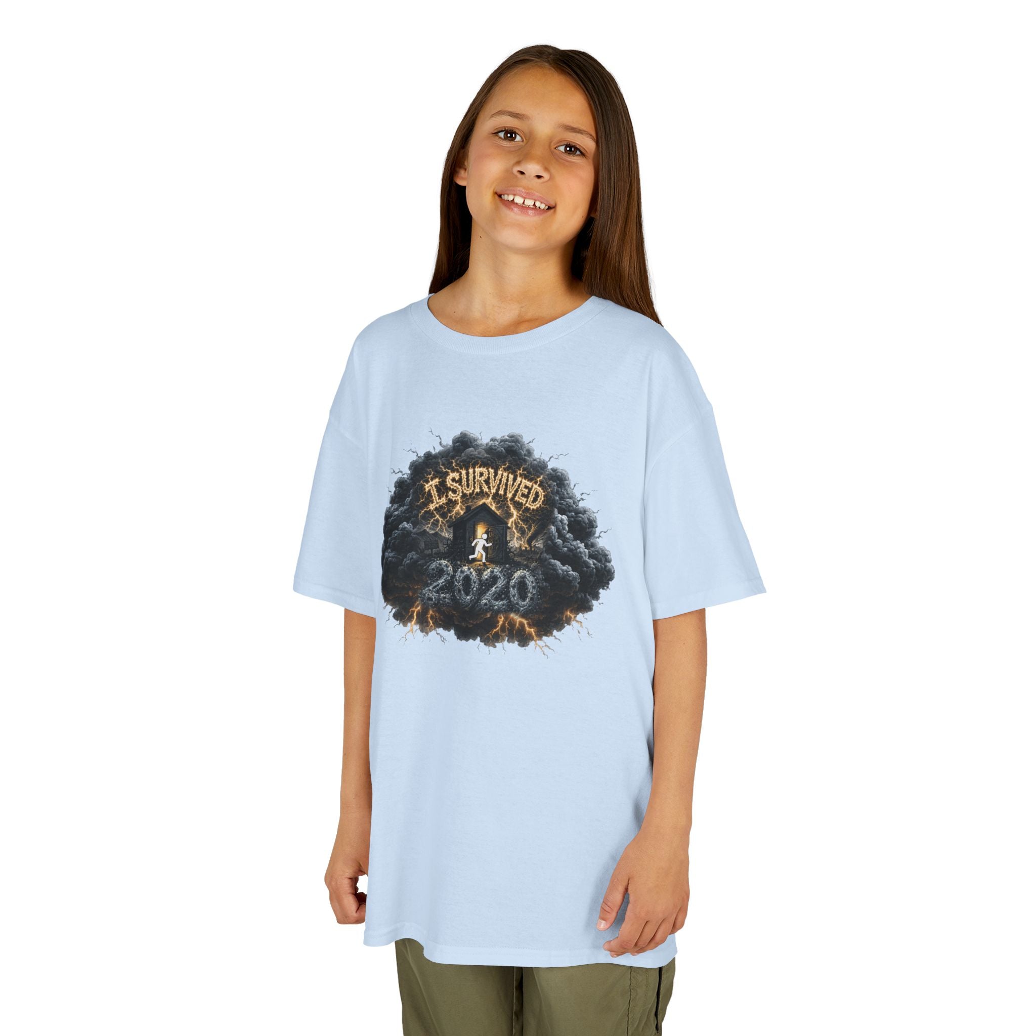 I Survived 2020 — Director's Cut Original Design Teaser Tee | Season 1 Premiere Drop Kids Heavy Cotton™ Tee