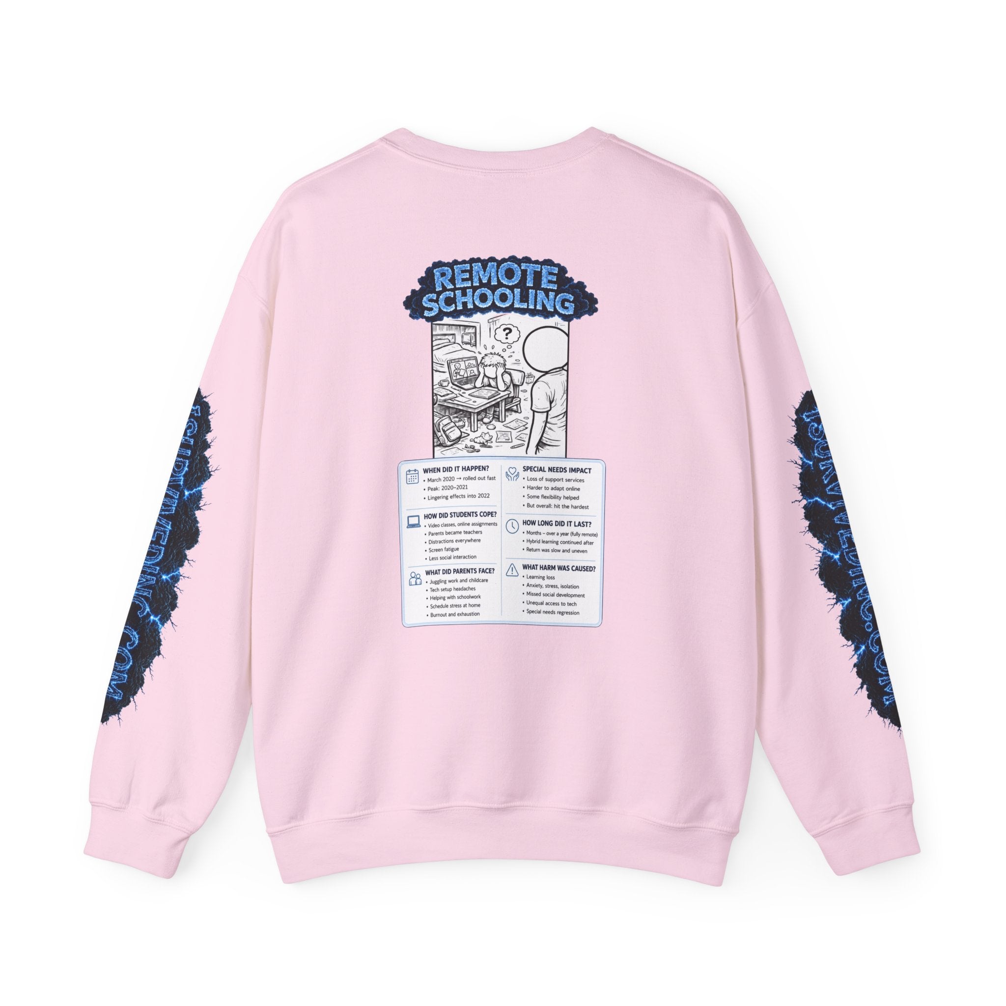 I Survived 2020 — LOCKDOWN S3:E3: Special Edition "Remote Schooling" Unisex Heavy Blend™ Crewneck Sweatshirt