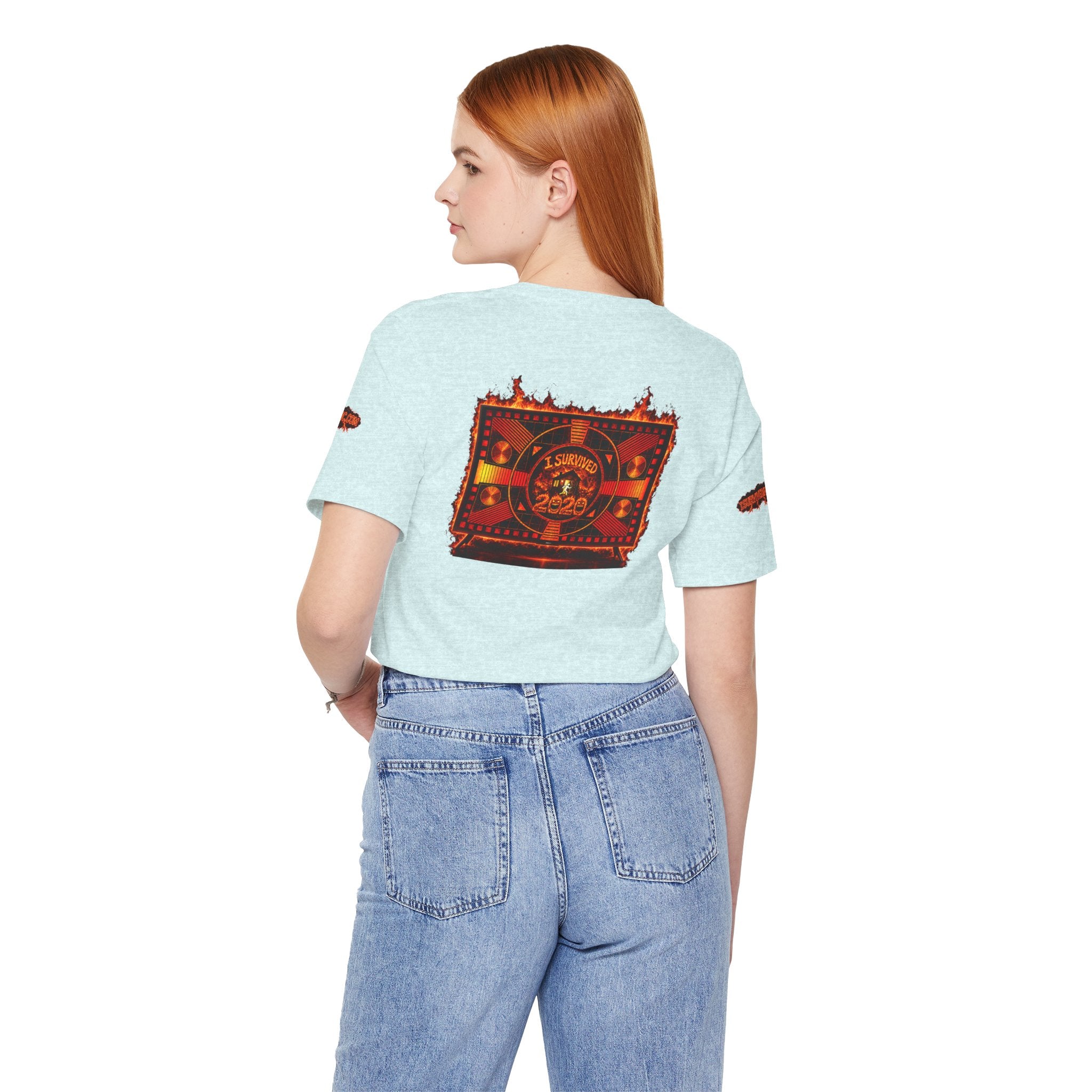 I Survived 2020 — "Please Stand By" Test Pattern Tee Wildfire Signal Special Edition Summer Premiere Unisex Jersey Short Sleeve Tee