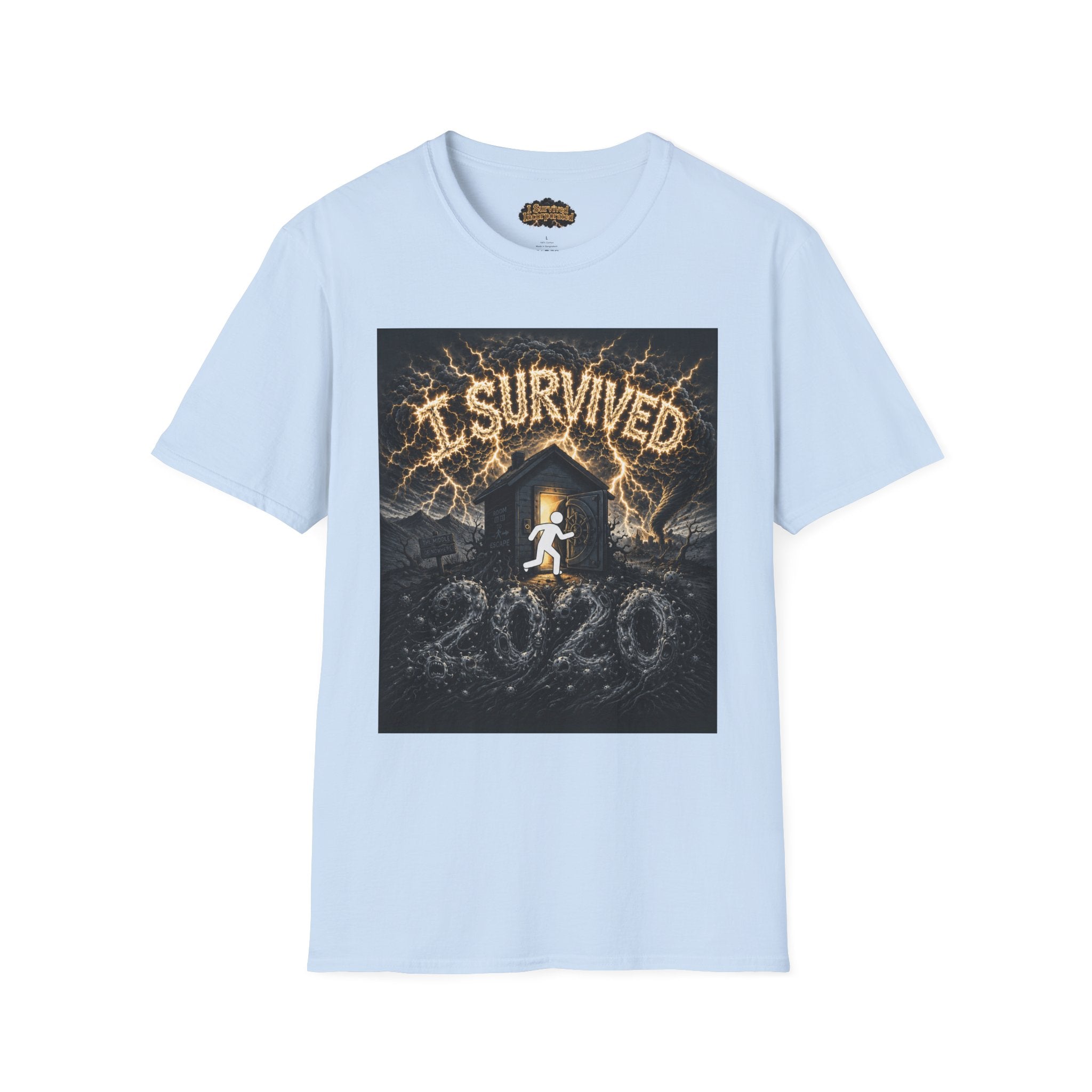 I Survived 2020 — Original Design Teaser Tee | Season 1 Premiere Drop Unisex Softstyle T-Shirt