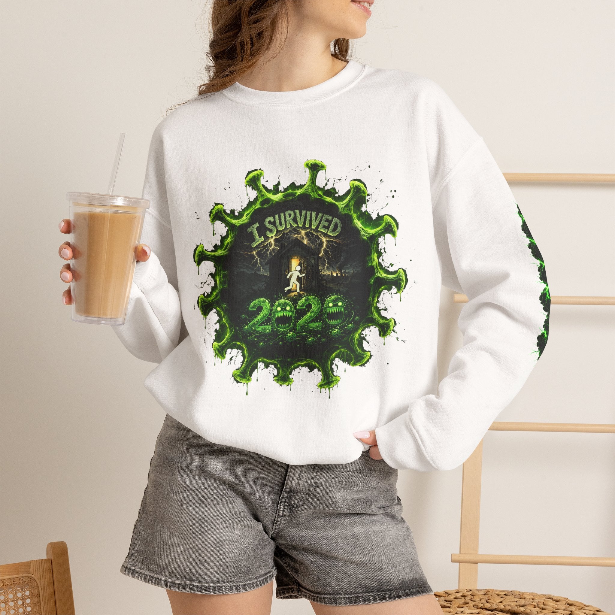 I Survived 2020 — Director's Cut S1:E5 "Delivery Doomsday" | Pandemic Edition Unisex Heavy Blend™ Crewneck Sweatshirt