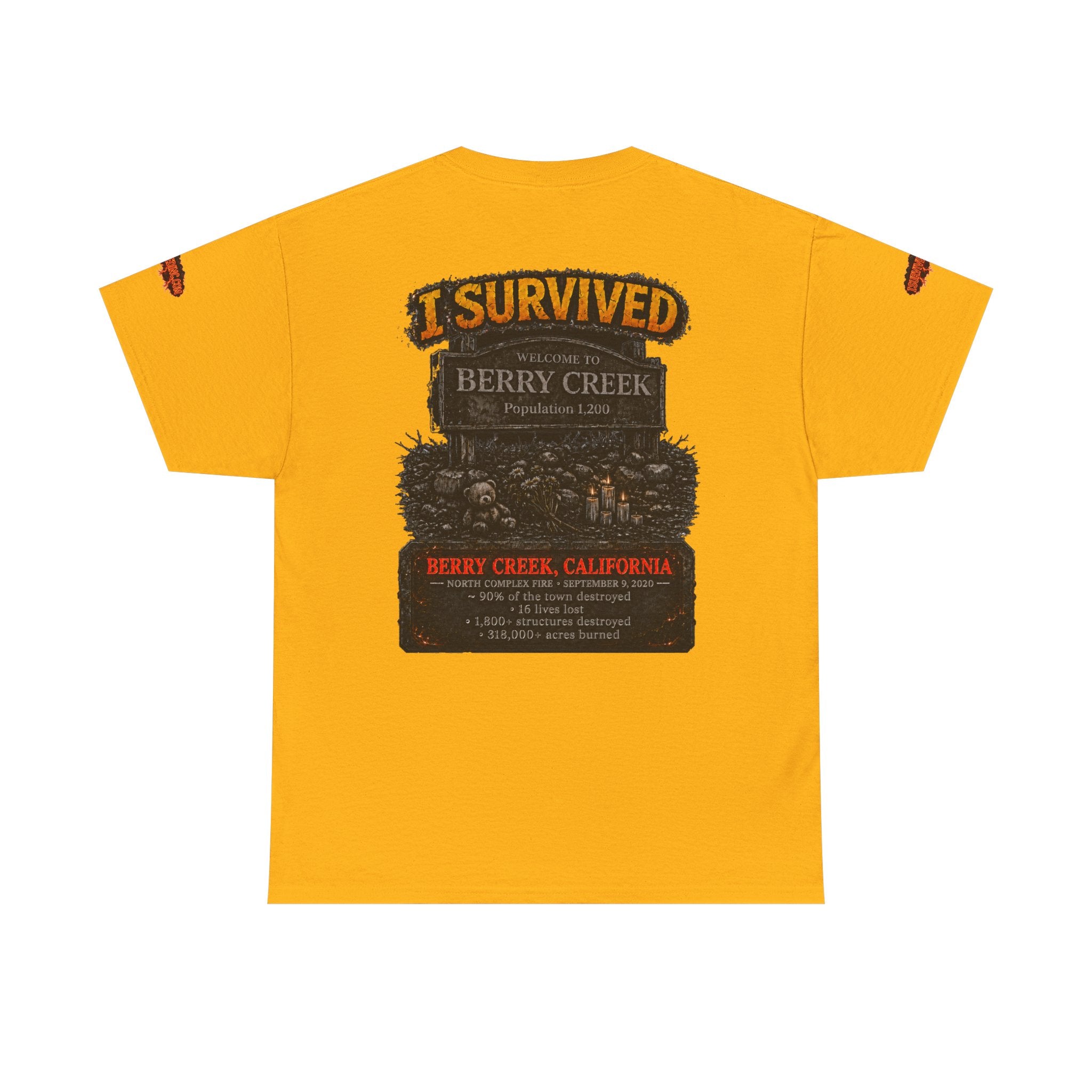 I Survived 2020 — Director's Cut S2:E1 "Berry Creek" | Wildfire Edition Memorial Unisex Heavy Cotton Tee (SPECIAL EDITION)