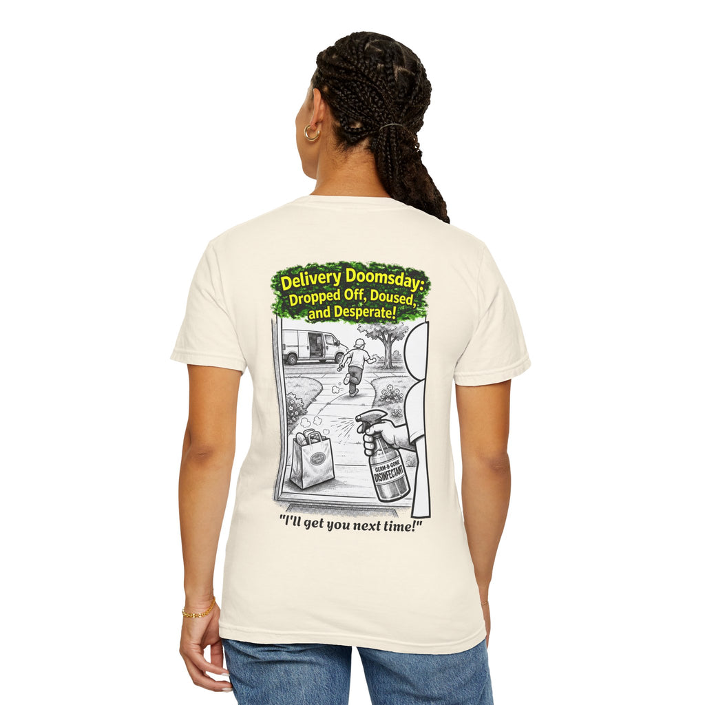 Sobreviví al 2020 — T1:E5 "Apocalipsis de Entregas" | Camiseta unisex teñida de edición Pandemia