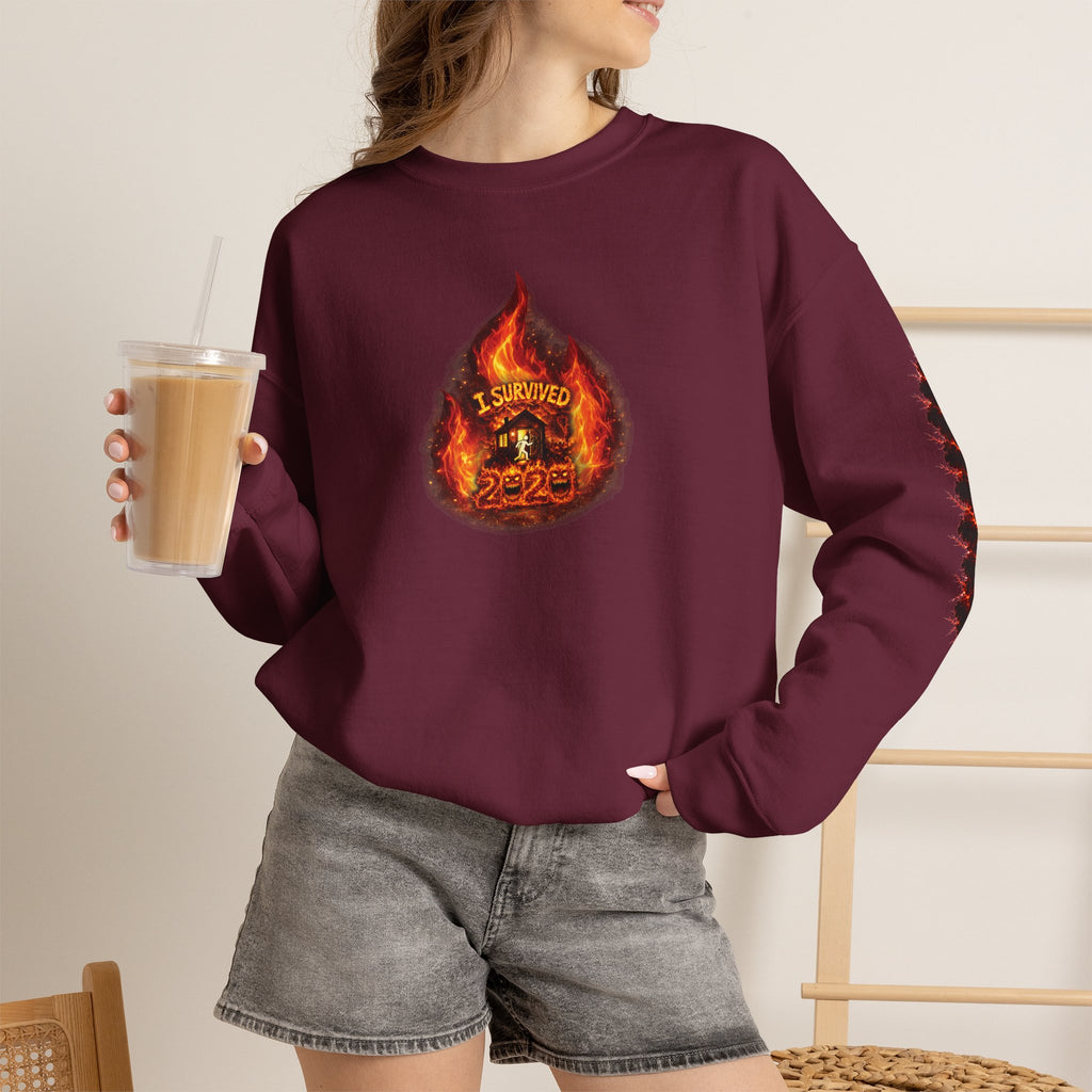 I Survived 2020 — WILDFIRES S2:E3: Director's Cut "The California Wildfires" Memorial Unisex Heavy Blend™ Crewneck Sweatshirt