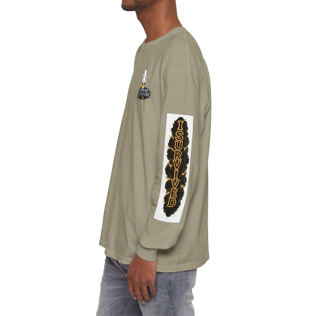 I Survived 2020 — "Please Stand By" Test Pattern Tee Special Edition Summer Premier Unisex Garment-Dyed Long Sleeve T-Shirt