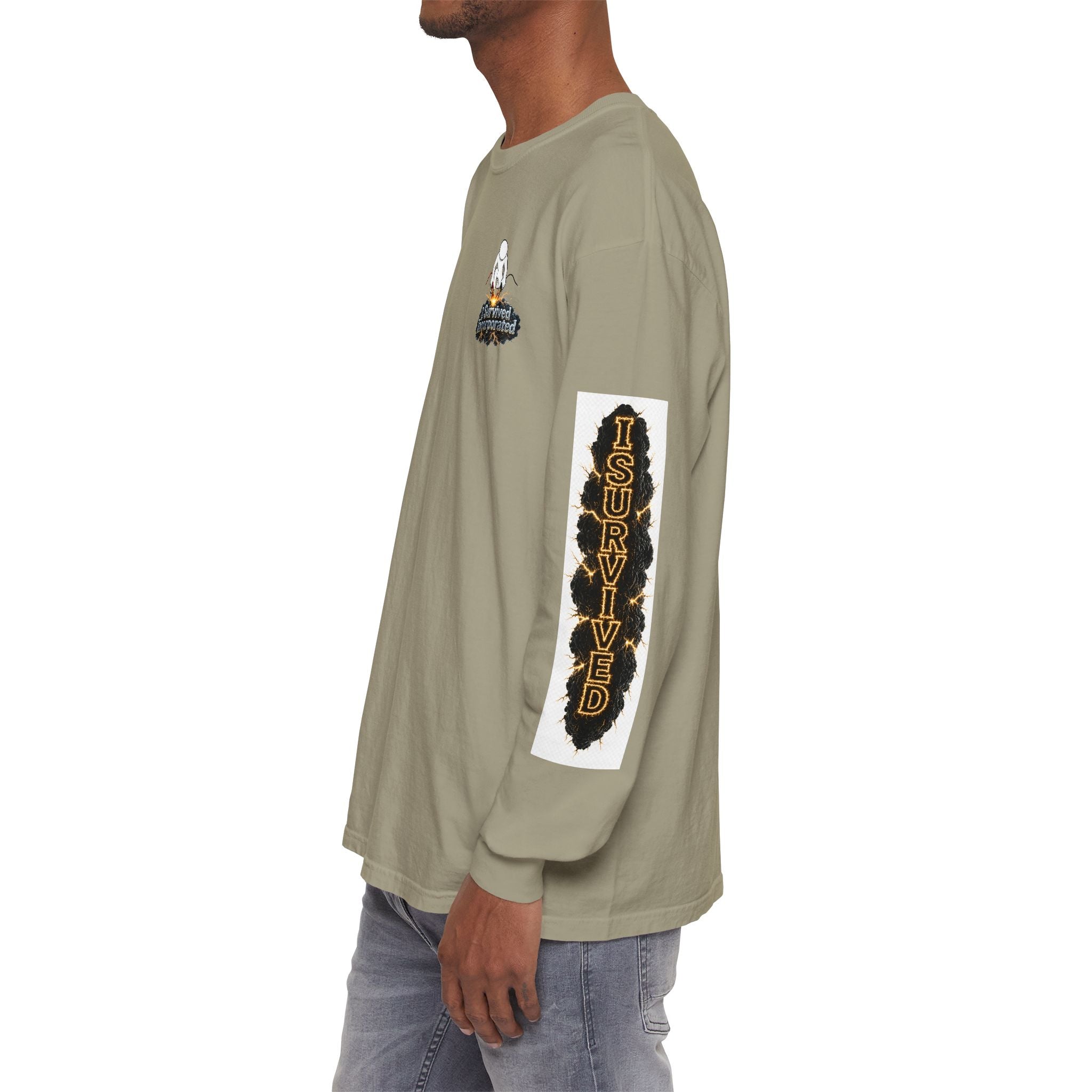 I Survived 2020 — "Please Stand By" Test Pattern Tee Special Edition Summer Premier Unisex Garment-Dyed Long Sleeve T-Shirt