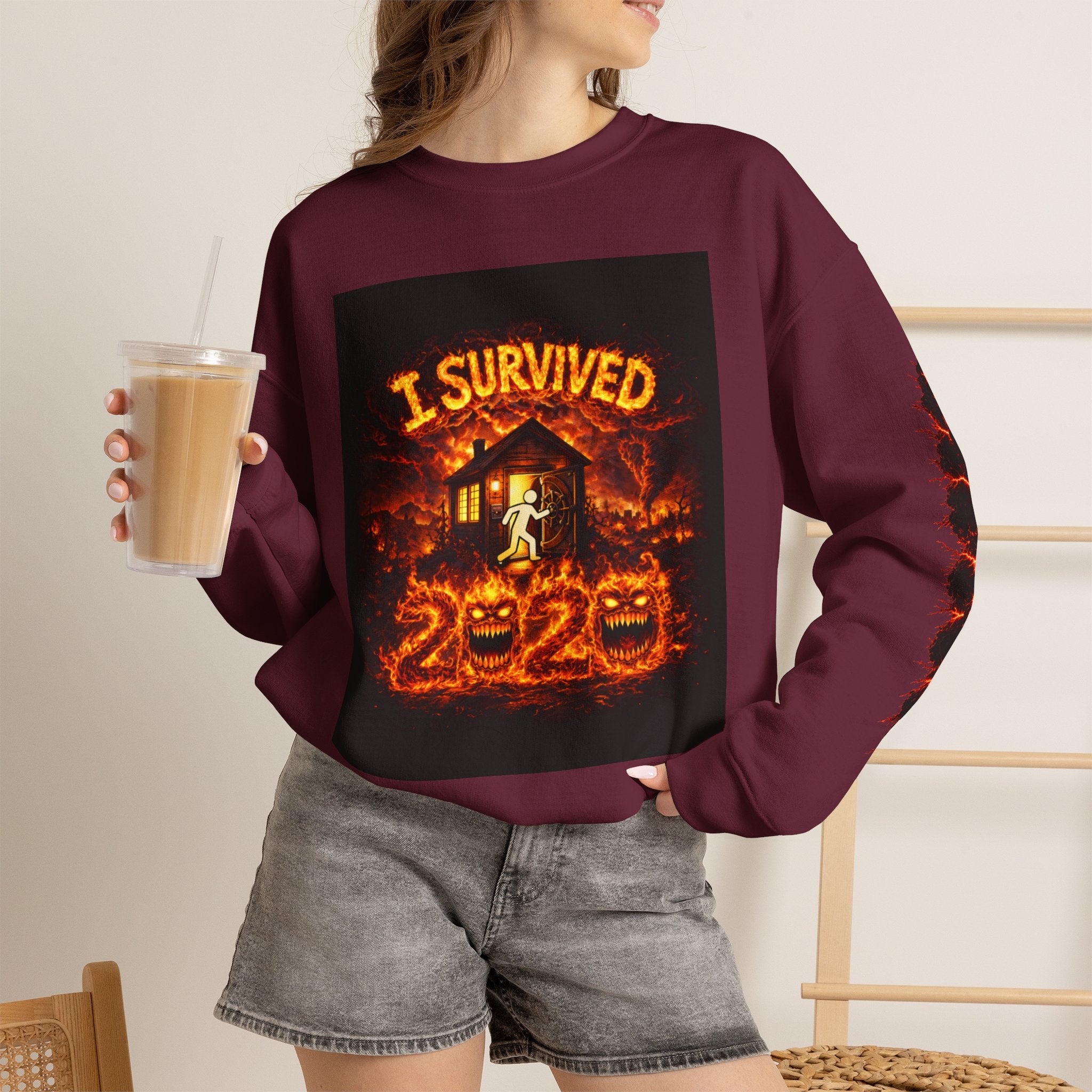 I Survived 2020 — WILDFIRES S2:E2: "The Bobcat Fire" Memorial Unisex Heavy Blend™ Crewneck Sweatshirt