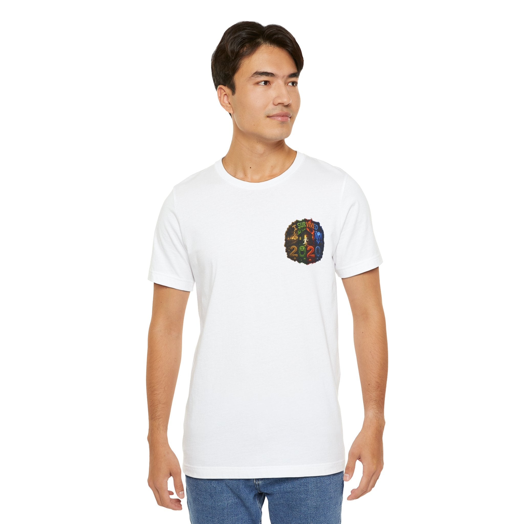 I Survived 2020 — "No Signal" Test Pattern Tee Alien Broadcast Finale Summer Premiere Unisex Jersey Short Sleeve Tee