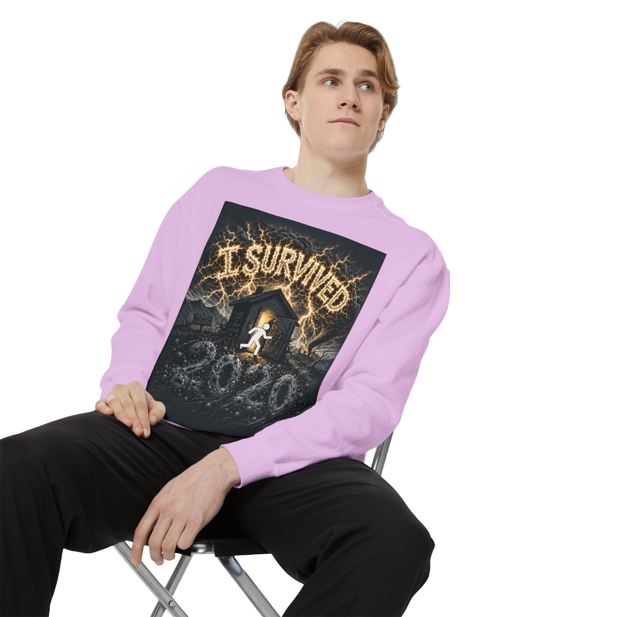 I Survived 2020 — Original PILOT Design Unisex Garment-Dyed Sweatshirt