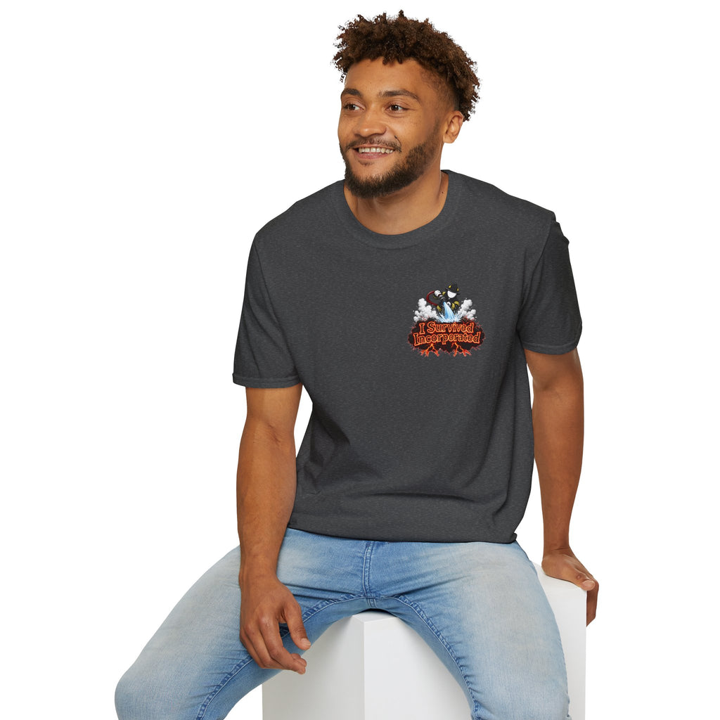 I Survived 2020 — "Please Stand By" Test Pattern Tee Wildfire Signal Edition Summer Premiere Unisex Softstyle T-Shirt