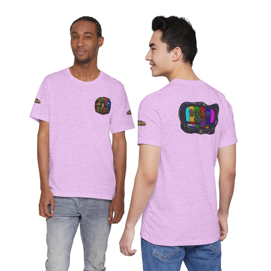 I Survived 2020 — "No Signal" Test Pattern Tee Alien Broadcast Finale Summer Premiere Unisex Jersey Short Sleeve Tee