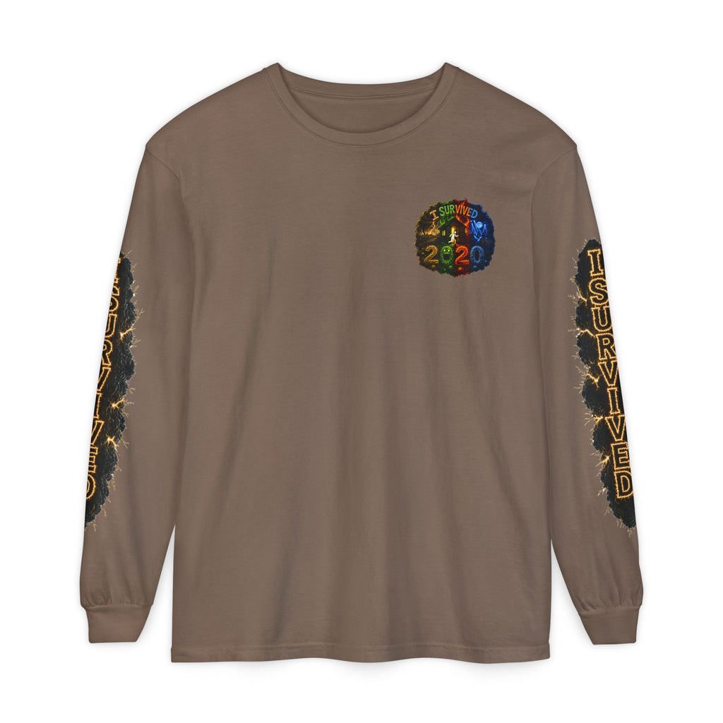 I Survived 2020 — "No Signal" Test Pattern Tee Special Edition Alien Broadcast Finale Summer Premiere Unisex Garment-Dyed Long Sleeve T-Shirt