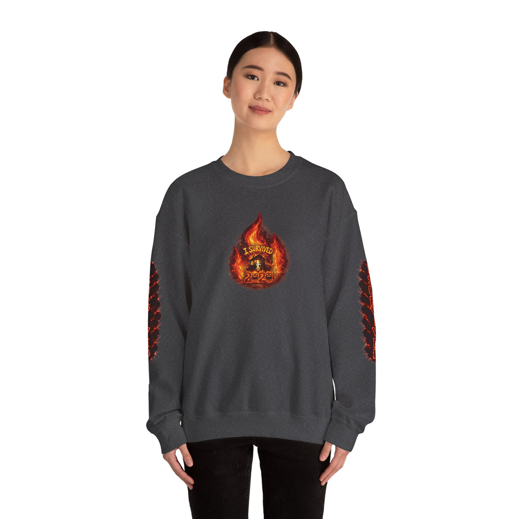 I Survived 2020 — WILDFIRES S2:E3: Director's Cut "The California Wildfires" Memorial Unisex Heavy Blend™ Crewneck Sweatshirt