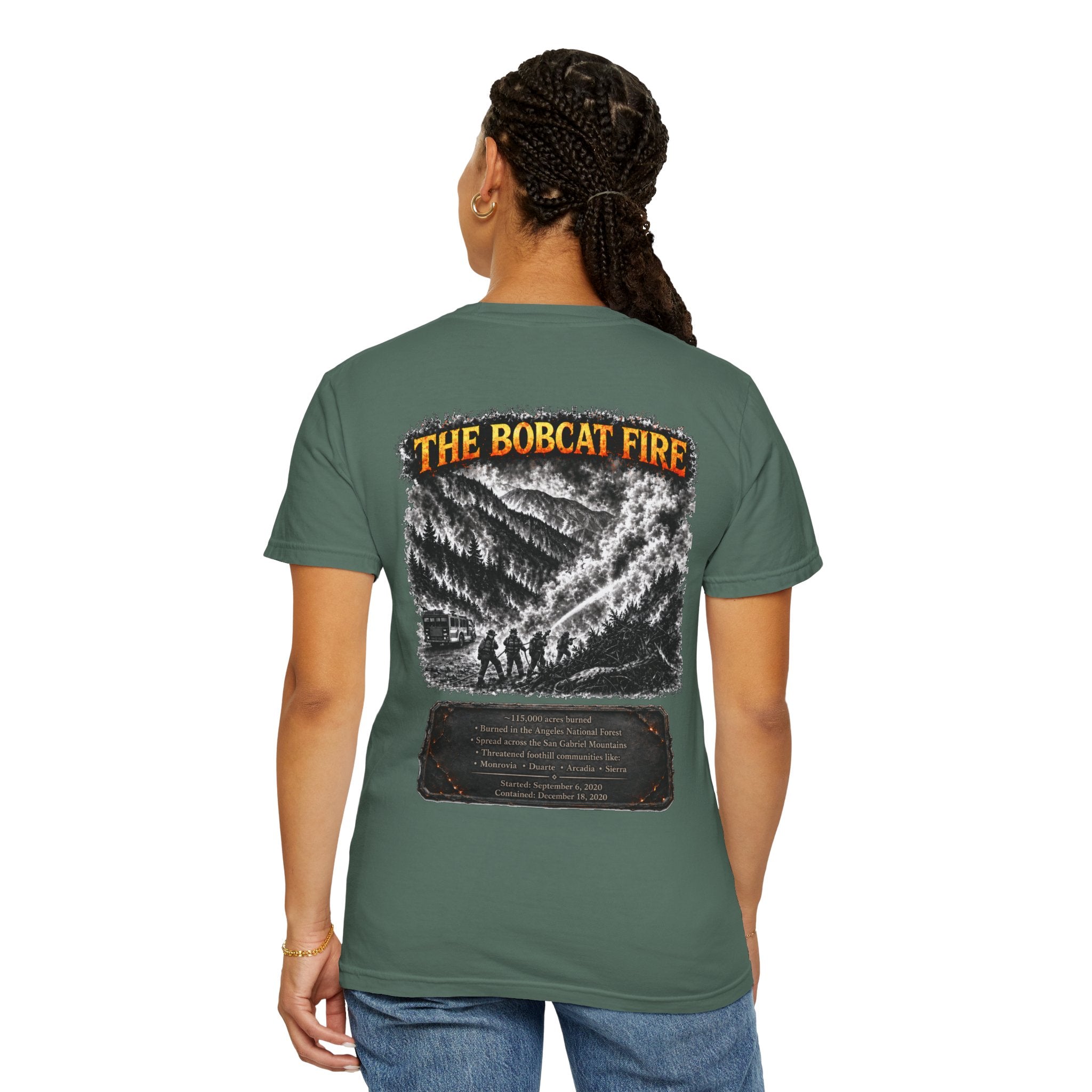 I Survived 2020 — Director's Cut S2:E2 "The Bobcat Fire" | Wildfire Edition Memorial Unisex Garment-Dyed T-shirt