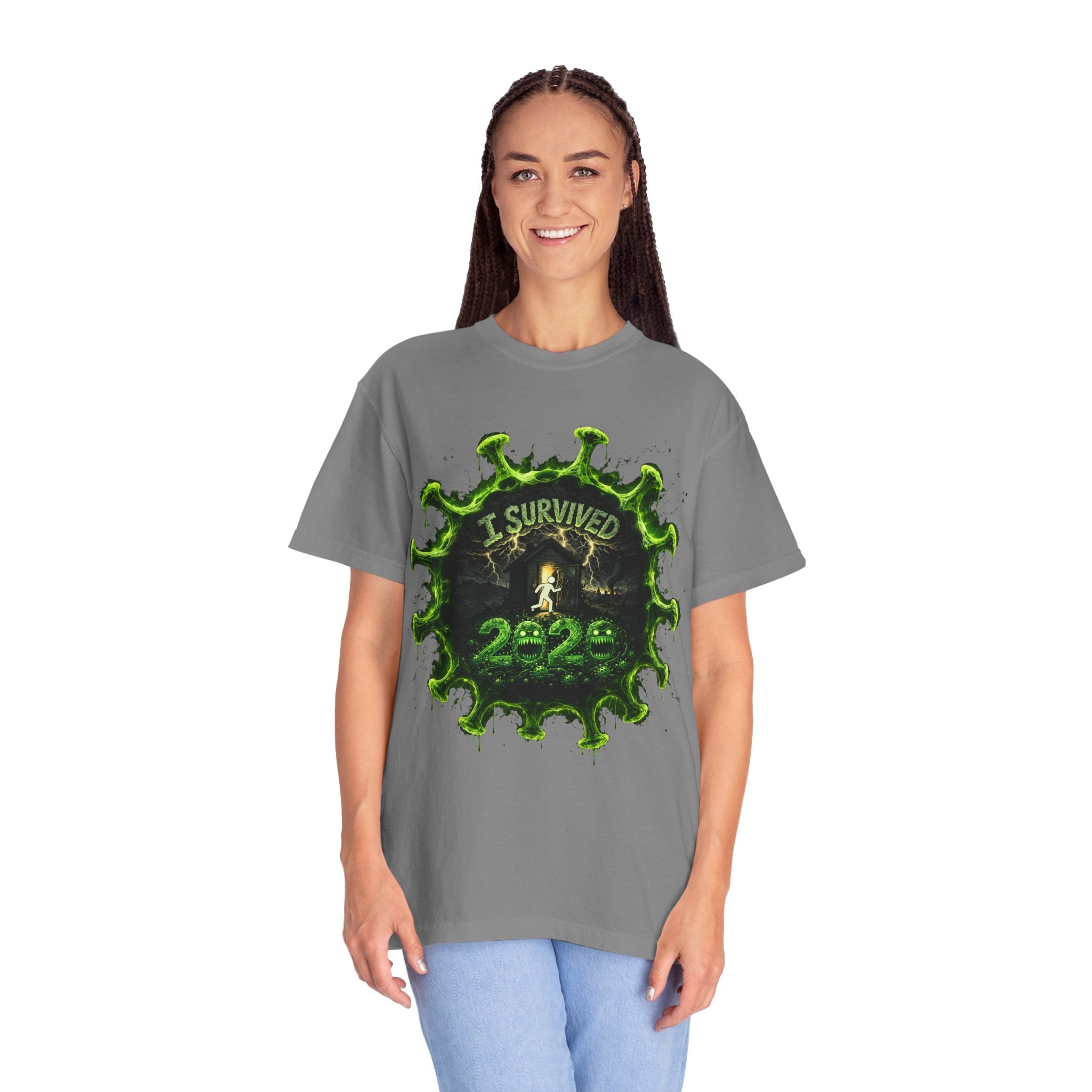 I Survived 2020 — Director's Cut S1:E3 "The Jab!" | Pandemic Edition Unisex Garment-Dyed T-shirt