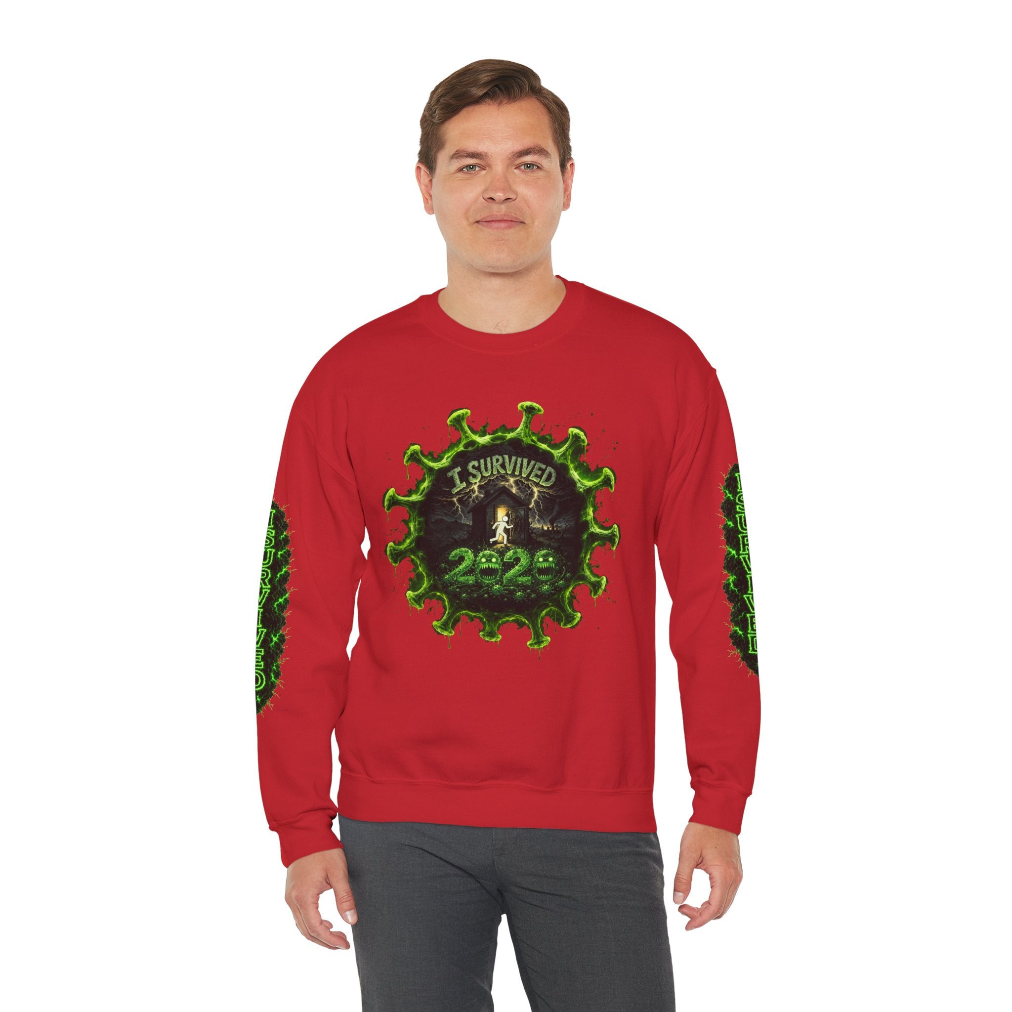 I Survived 2020 — Director's Cut S1:E1 "COVID-19: The Coronavirus" | Pandemic Edition Unisex Heavy Blend™ Crewneck Sweatshirt