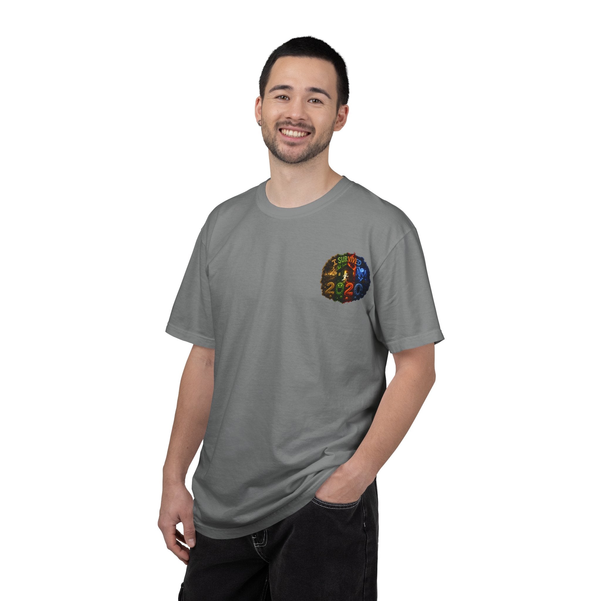 I Survived 2020 — "No Signal" Test Pattern Tee Alien Broadcast Finale Summer Premiere Unisex Garment-Dyed T-shirt