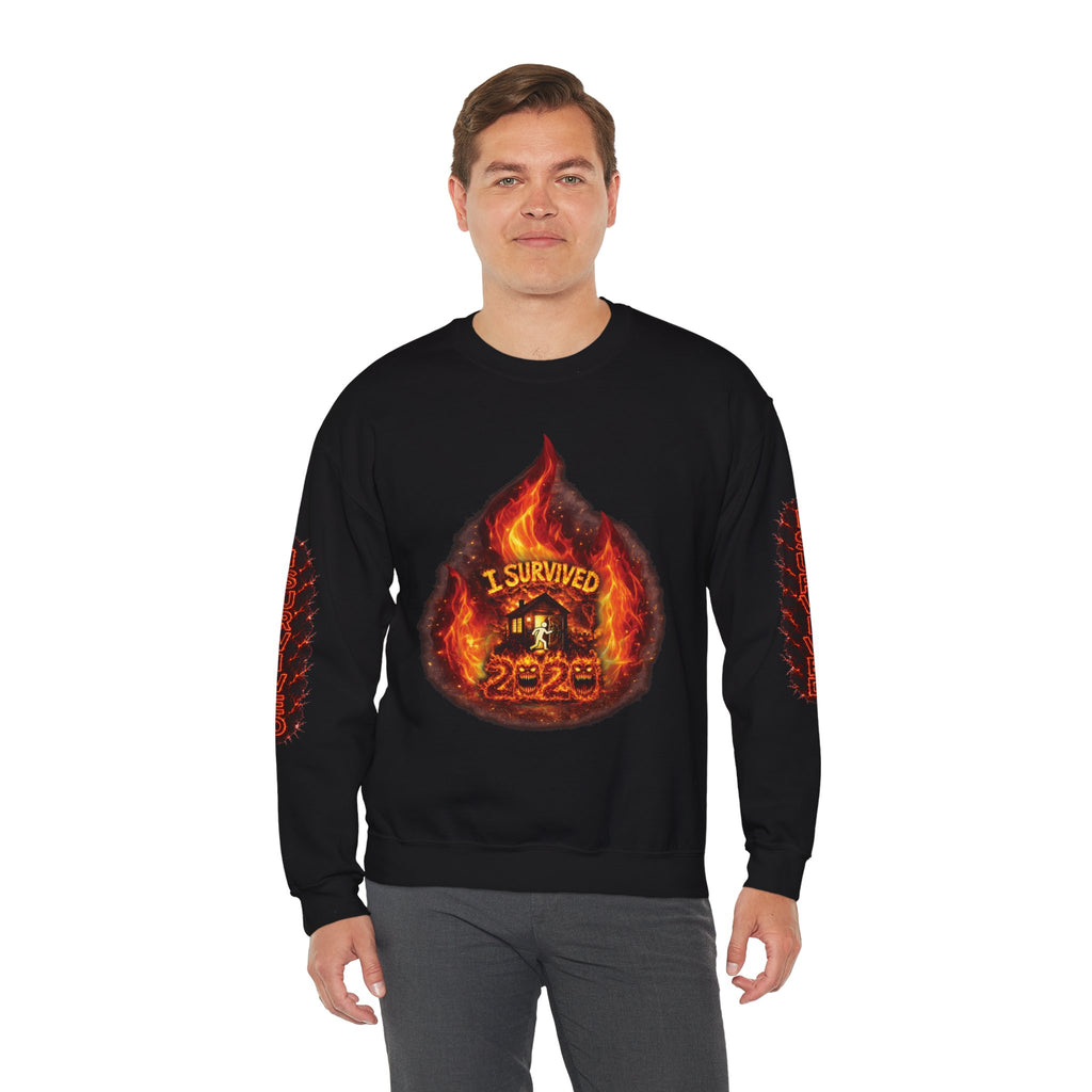 I Survived 2020 — Director's Cut S2:E3 "The California Wildfires" | Wildfire Edition Memorial Unisex Heavy Blend™ Crewneck Sweatshirt