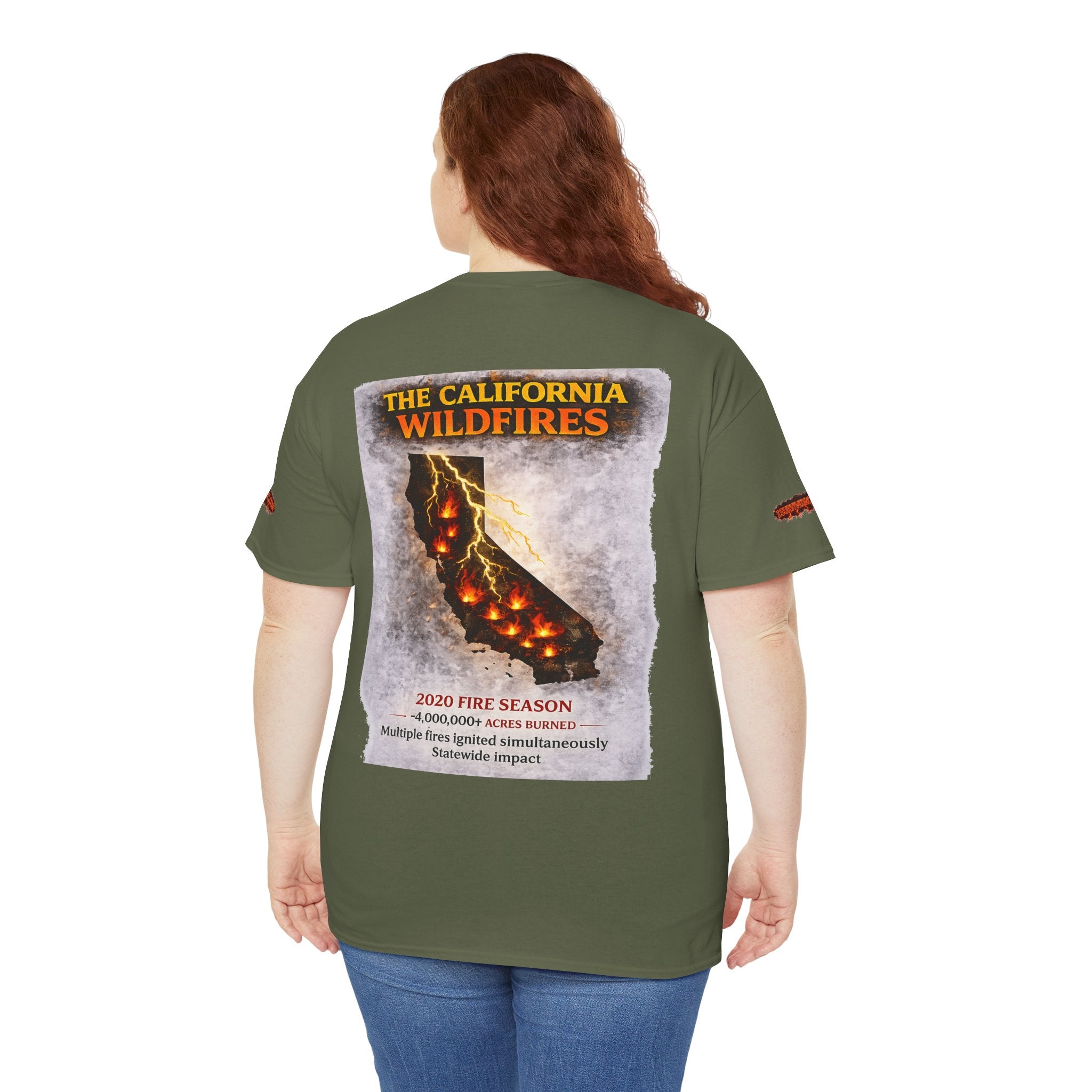 I Survived 2020 — WILDFIRES S2:E3: Director's Cut Special Edition "The California Wildfires" Memorial Unisex Heavy Cotton Tee