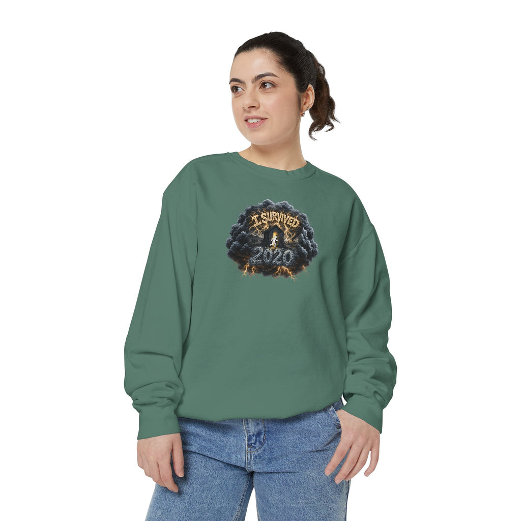 I Survived 2020 — Original PILOT Design: Director's Cut Unisex Garment-Dyed Sweatshirt