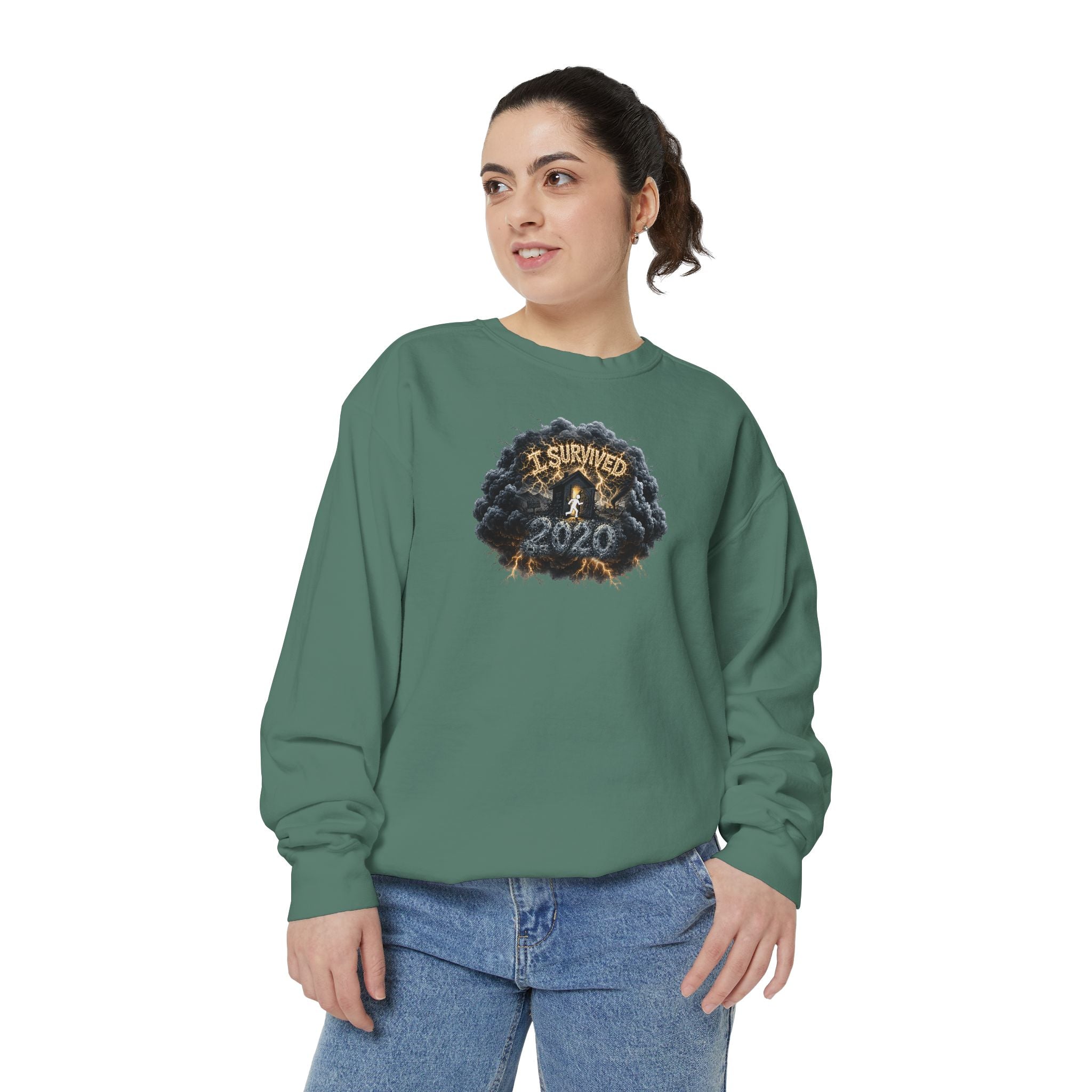 I Survived 2020 — Original PILOT Design: Director's Cut Unisex Garment-Dyed Sweatshirt