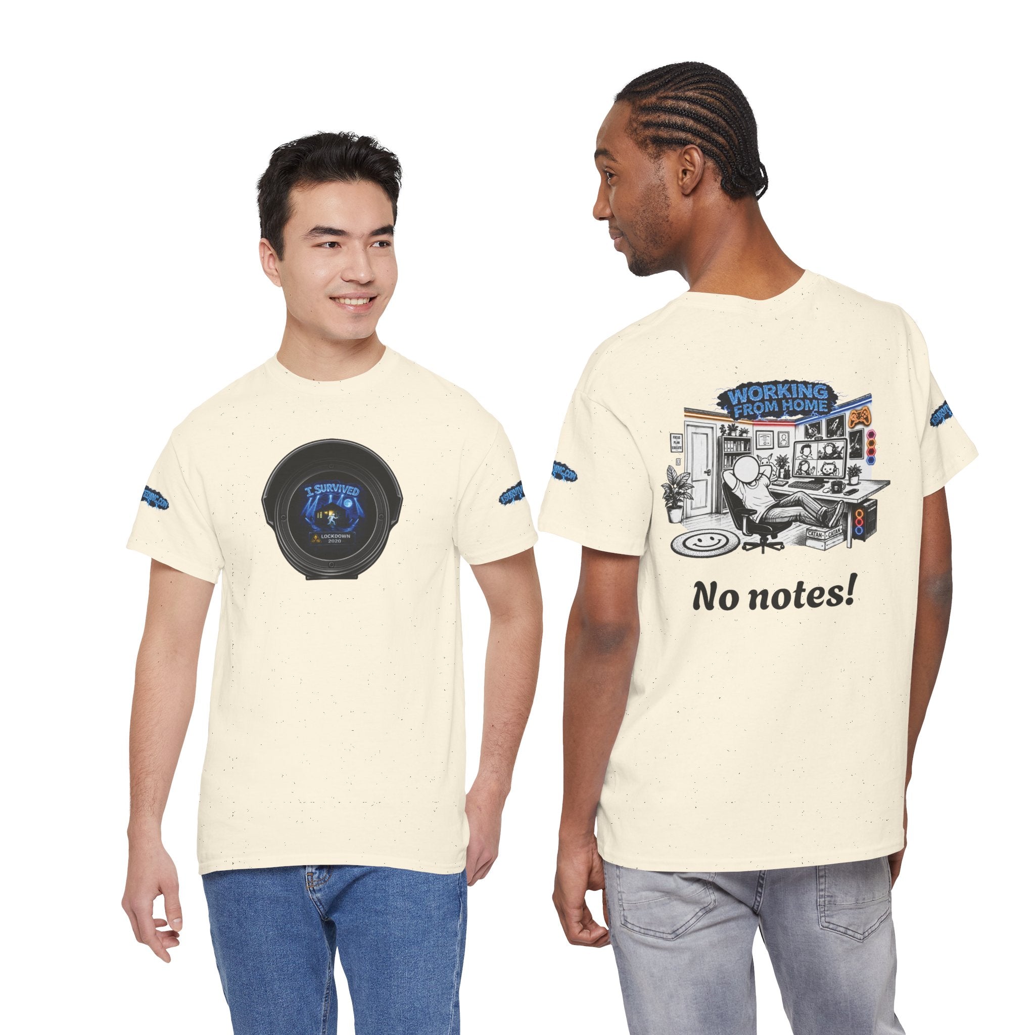 I Survived 2020 — LOCKDOWN S3:E3: Director's Cut Special Edition "Working From Home" Unisex Heavy Cotton Tee