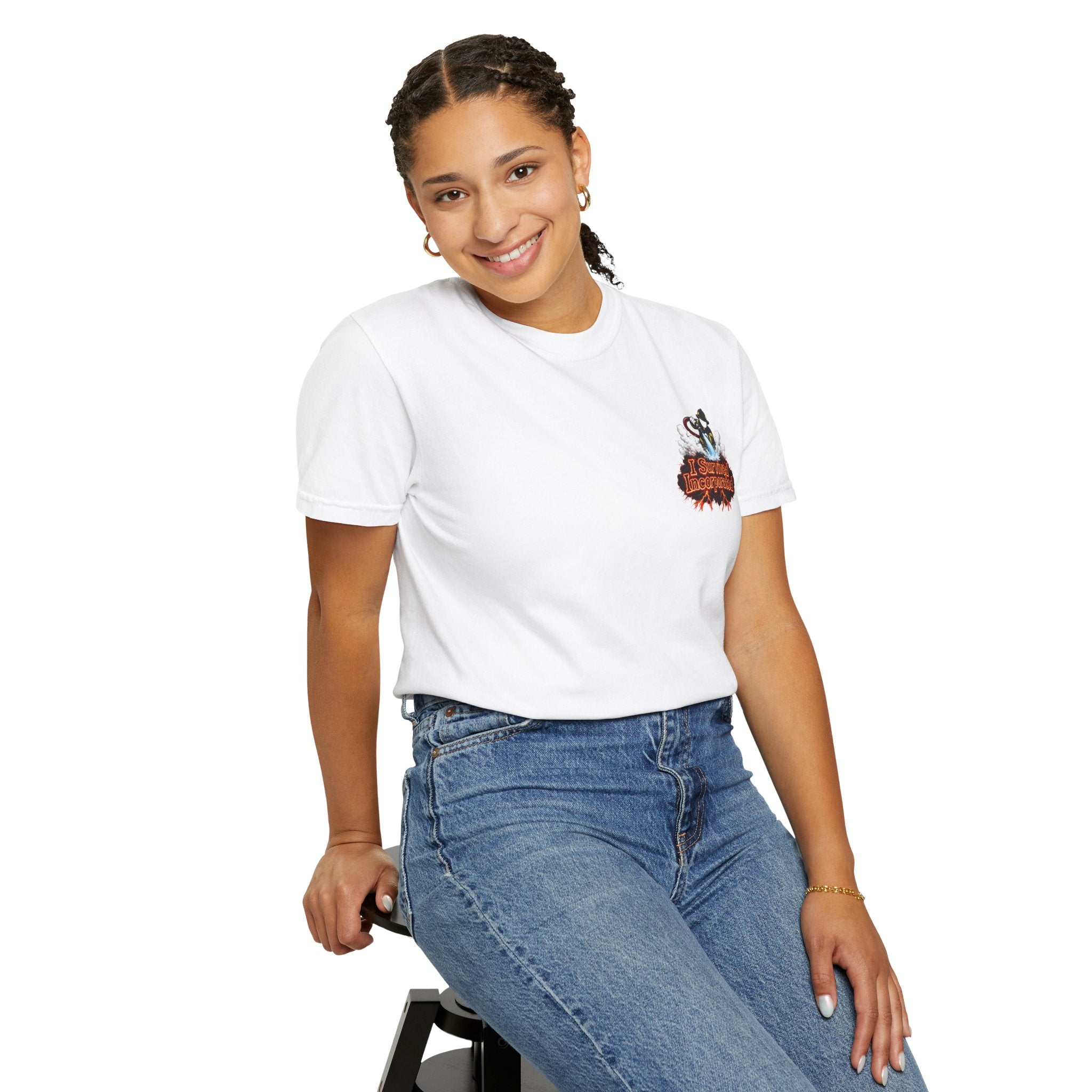 I Survived 2020 — "Please Stand By" Test Pattern Tee Wildfire Signal Edition Summer Premiere Unisex Garment-Dyed T-shirt