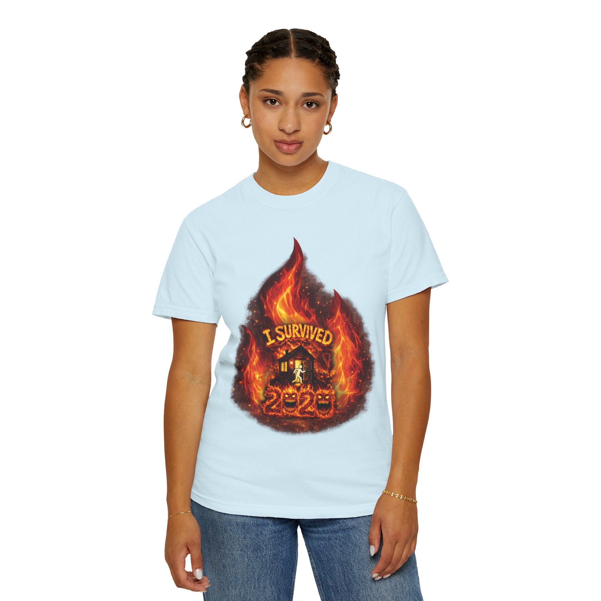 I Survived 2020 — Director's Cut S2:E3 "The California Wildfires" | Wildfire Edition Memorial Unisex Garment-Dyed T-shirt