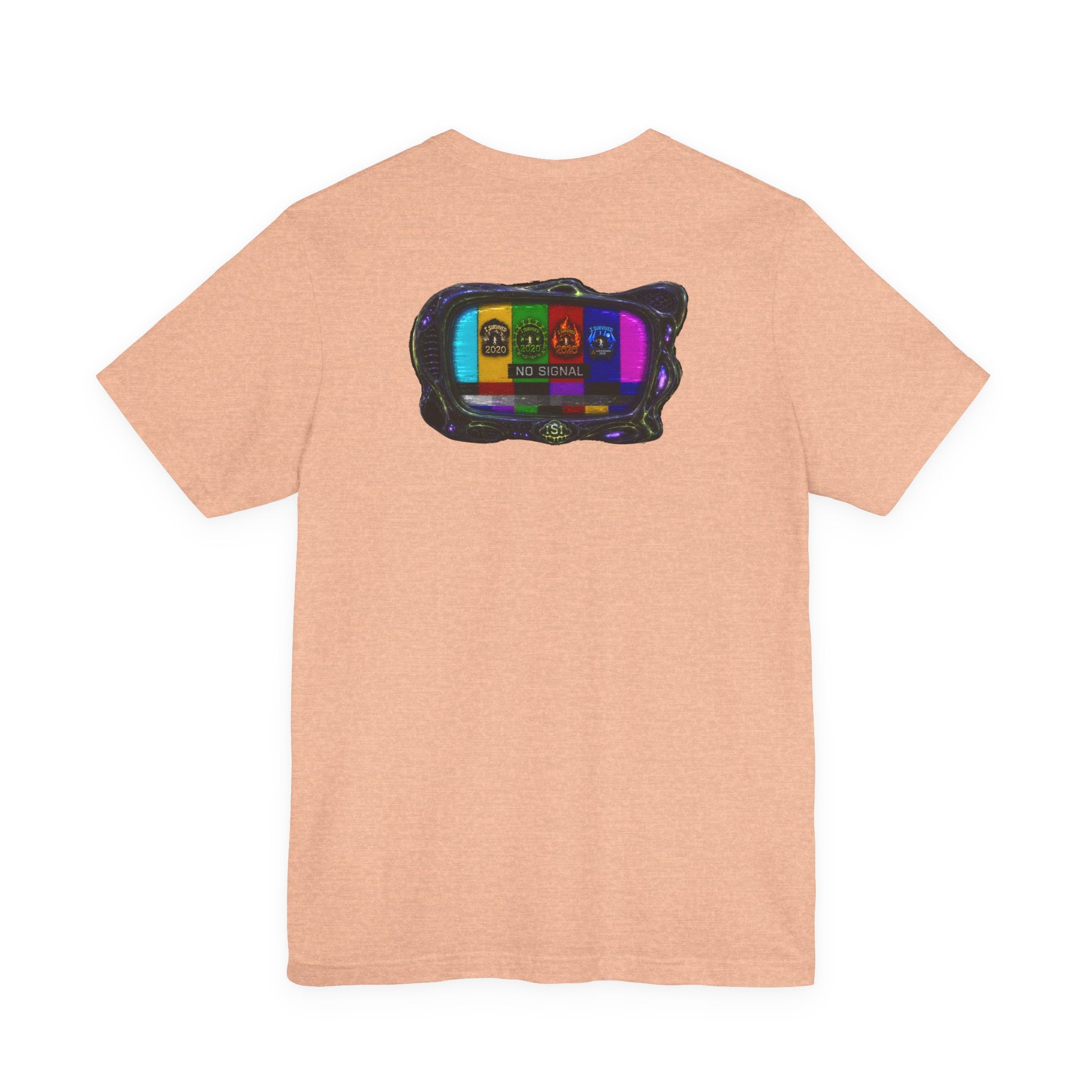 I Survived 2020 — "No Signal" Test Pattern Tee Alien Broadcast Finale Summer Premiere Unisex Jersey Short Sleeve Tee