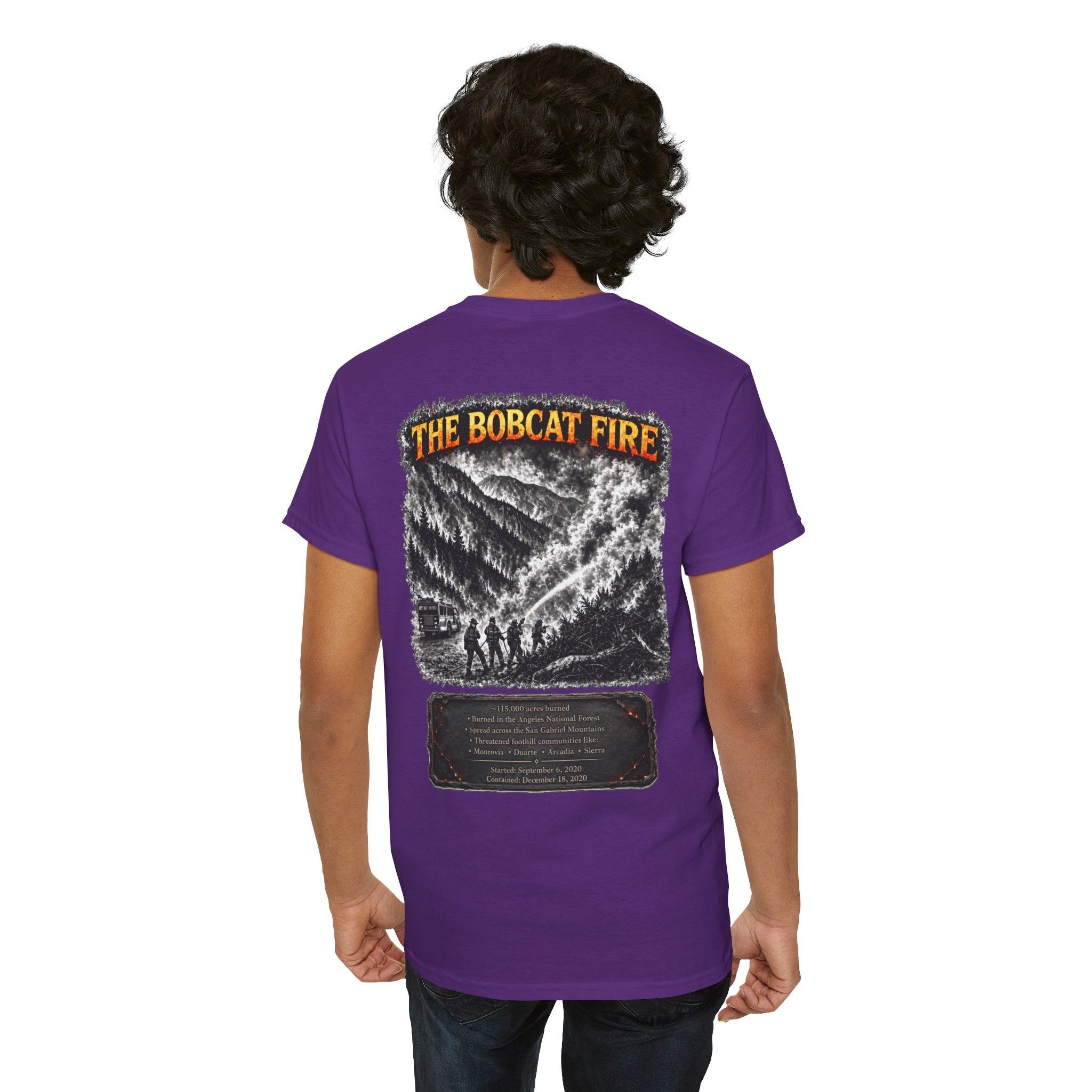 I Survived 2020 — WILDFIRES S2:E2: "The Bobcat Fire" Memorial Unisex Heavy Cotton Tee