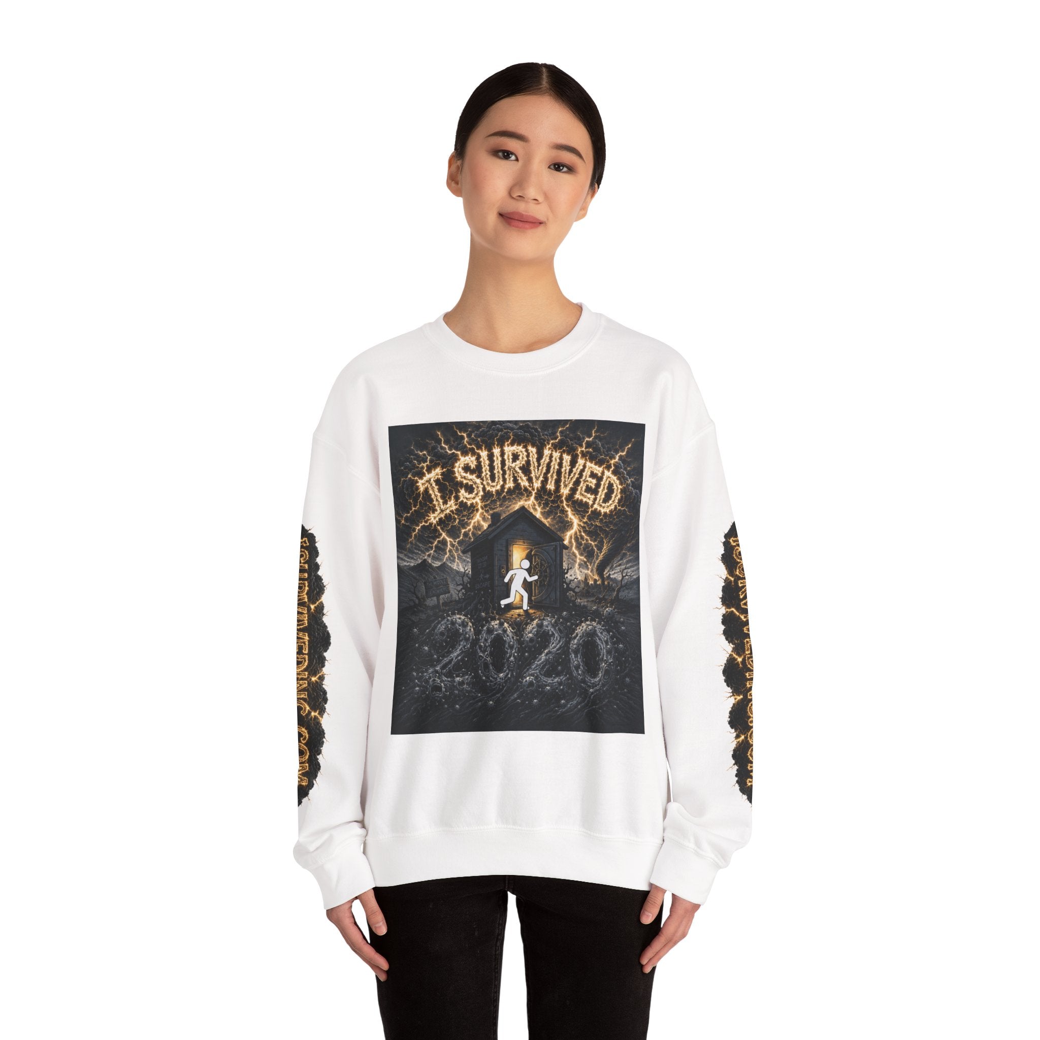 I Survived 2020 — Original Design Teaser Tee | Season 1 Premiere Drop Unisex Heavy Blend™ Crewneck Sweatshirt (SPECIAL EDITION)