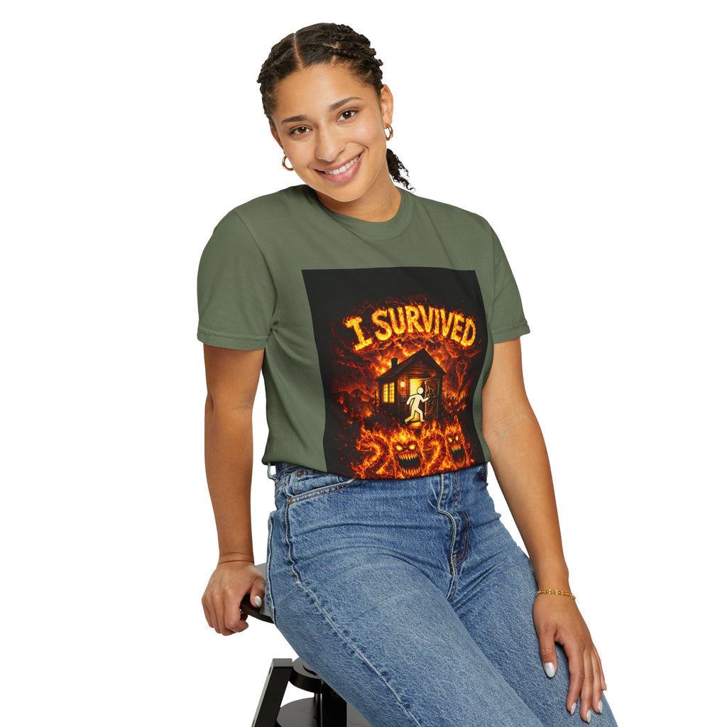 I Survived 2020 — WILDFIRES S2:E2: "The Bobcat Fire" Memorial Unisex Garment-Dyed T-shirt