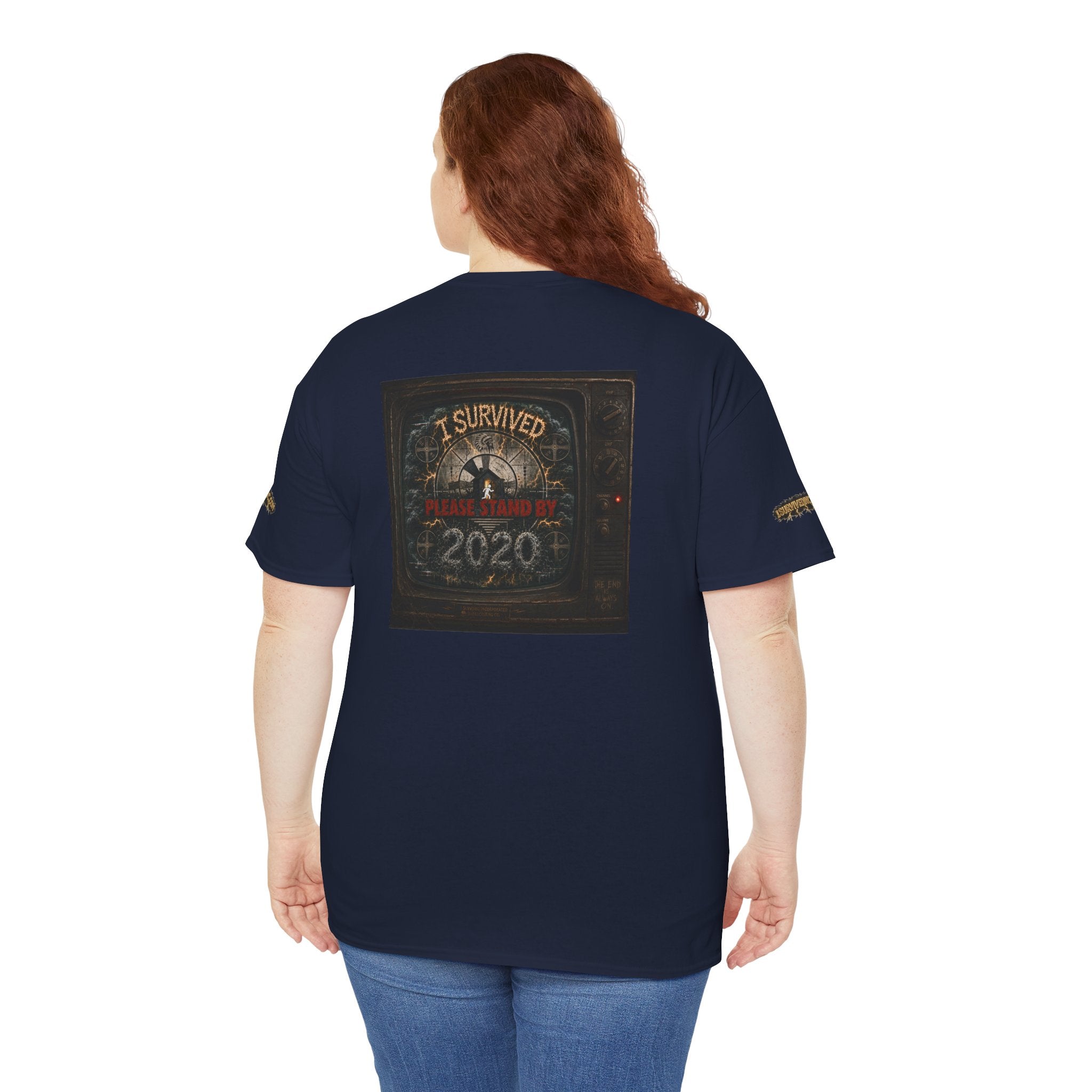 I Survived 2020 — "Please Stand By" Test Pattern Tee Special Edition Summer Premier Unisex Heavy Cotton Tee
